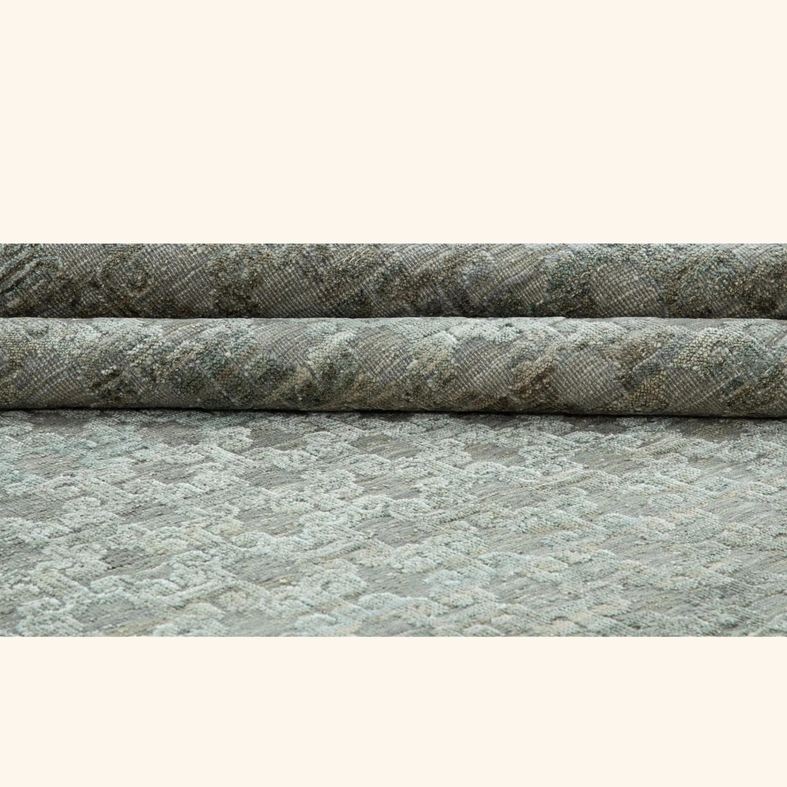 Green Transitional Silk Rug - 10' x 14' - Image 3