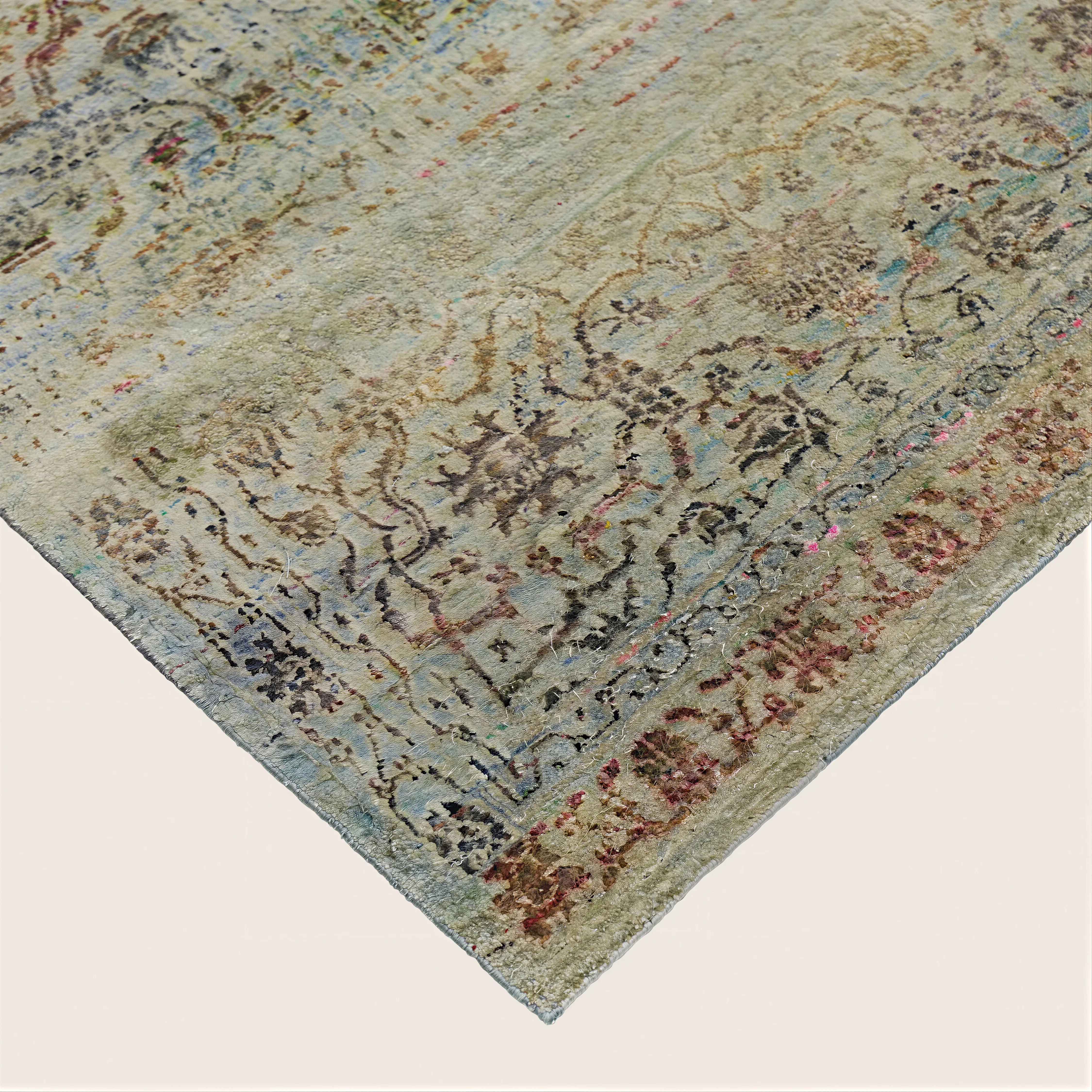 Grey Alchemy Traditional Silk Rug - 8'8" x 11'6" - Image 2