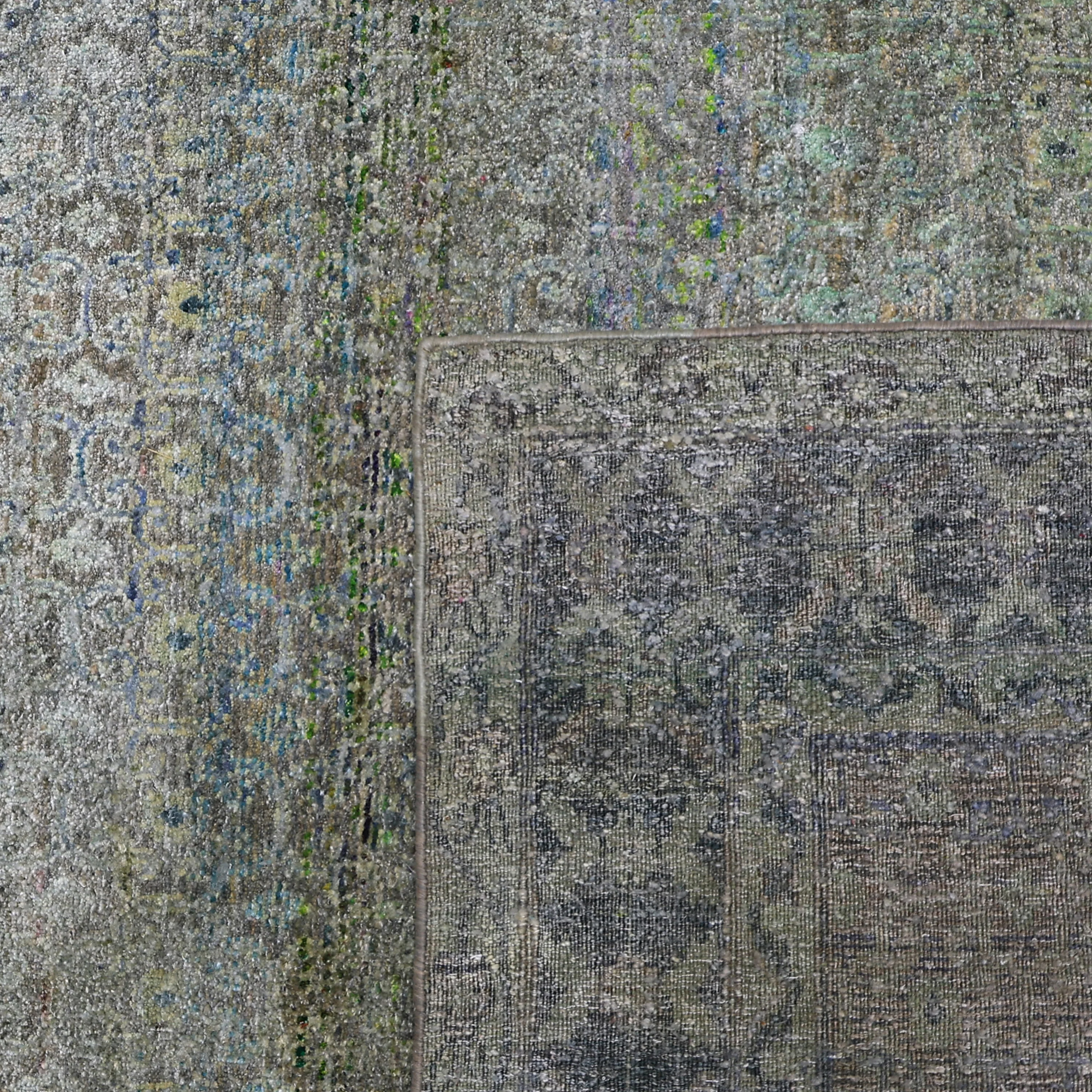 Green Alchemy Traditional Silk Rug - 9' x 12' - Image 7