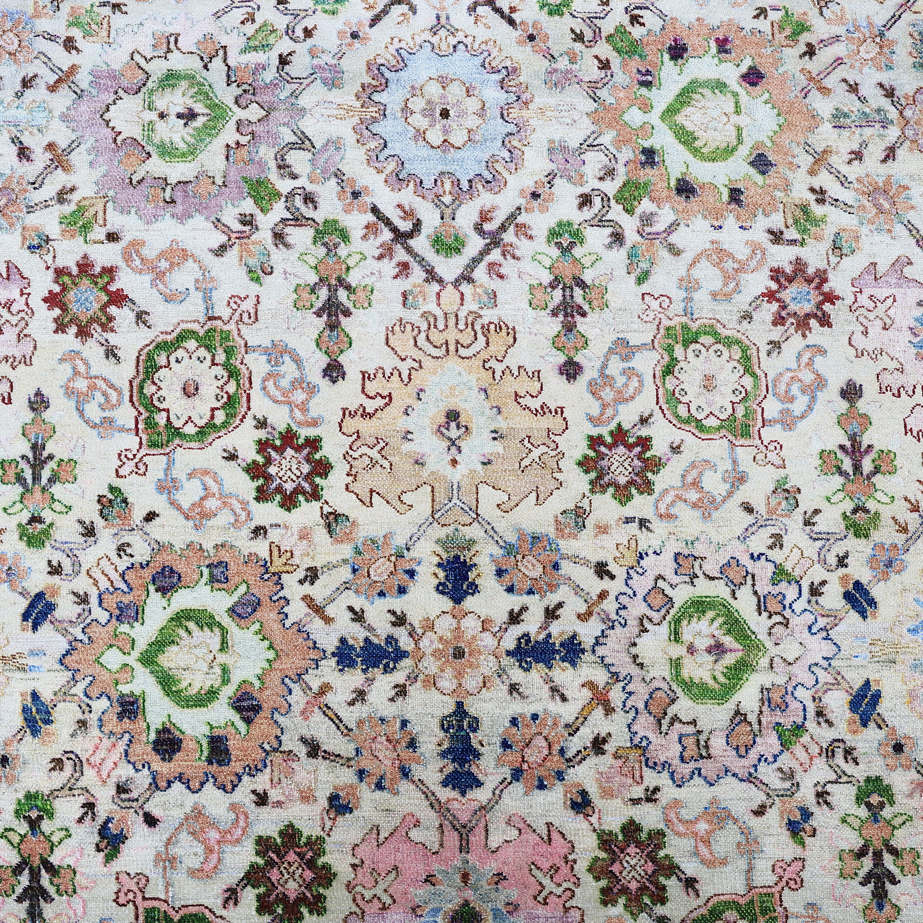 Multicolored Alchemy Traditional Silk Rug - 9'11" x 14'6" - Image 3