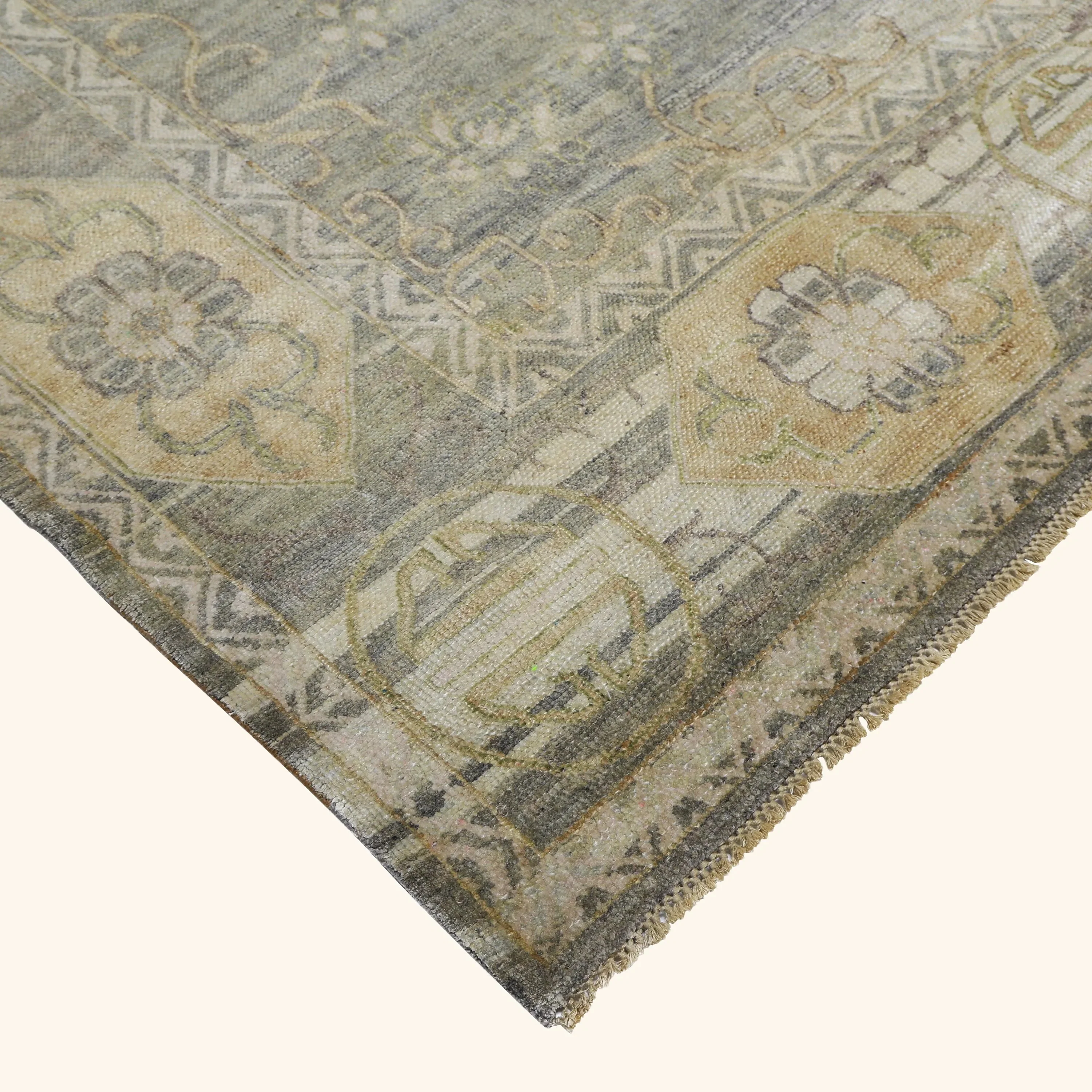 Grey Alchemy Traditional Silk Rug - 9'6" x 13'9" - Image 2