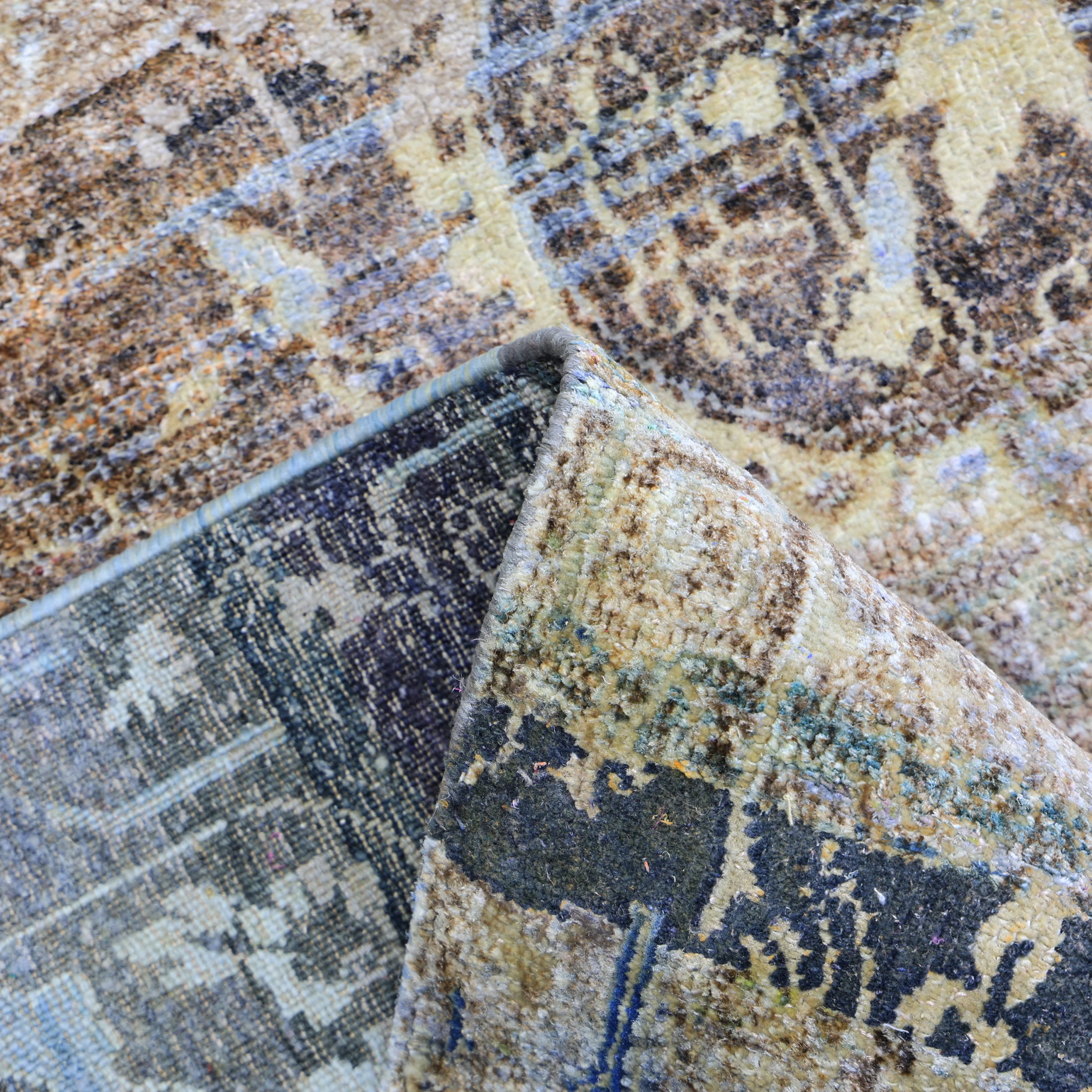 Grey Alchemy Traditional Silk Wool Blend Rug - 8'10" x 13' - Image 8