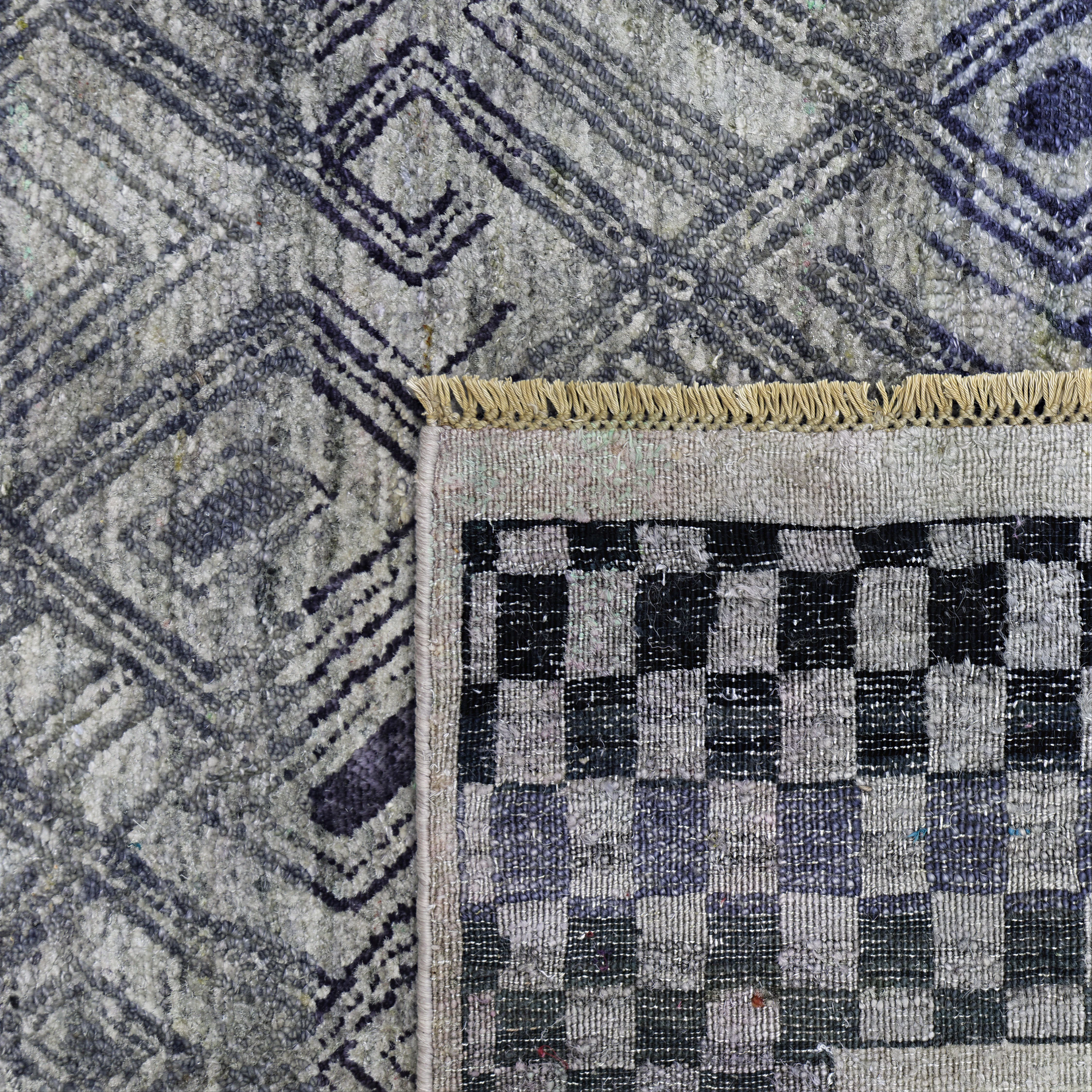 Grey Alchemy Transitional Wool & Silk Blend Rug - 5'11" x 5'6" - Image 6