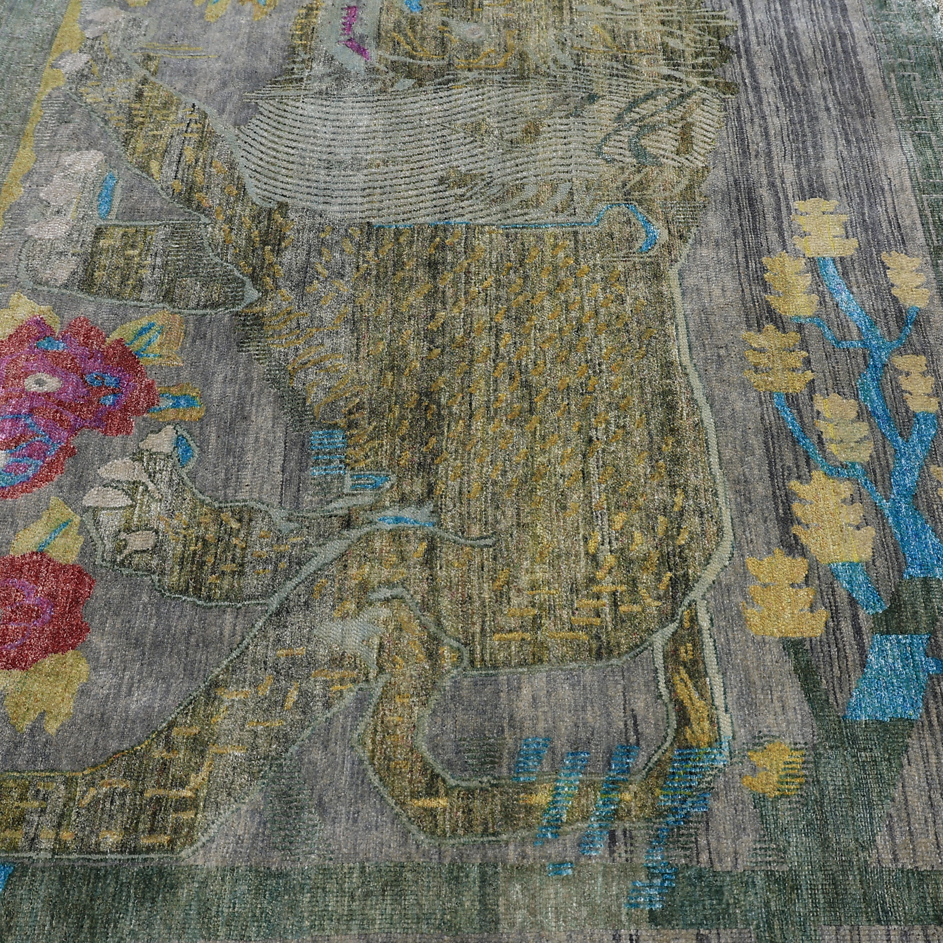 Grey Alchemy Transitional Silk Wool Blend Rug - 4'4" x 6' - Image 3
