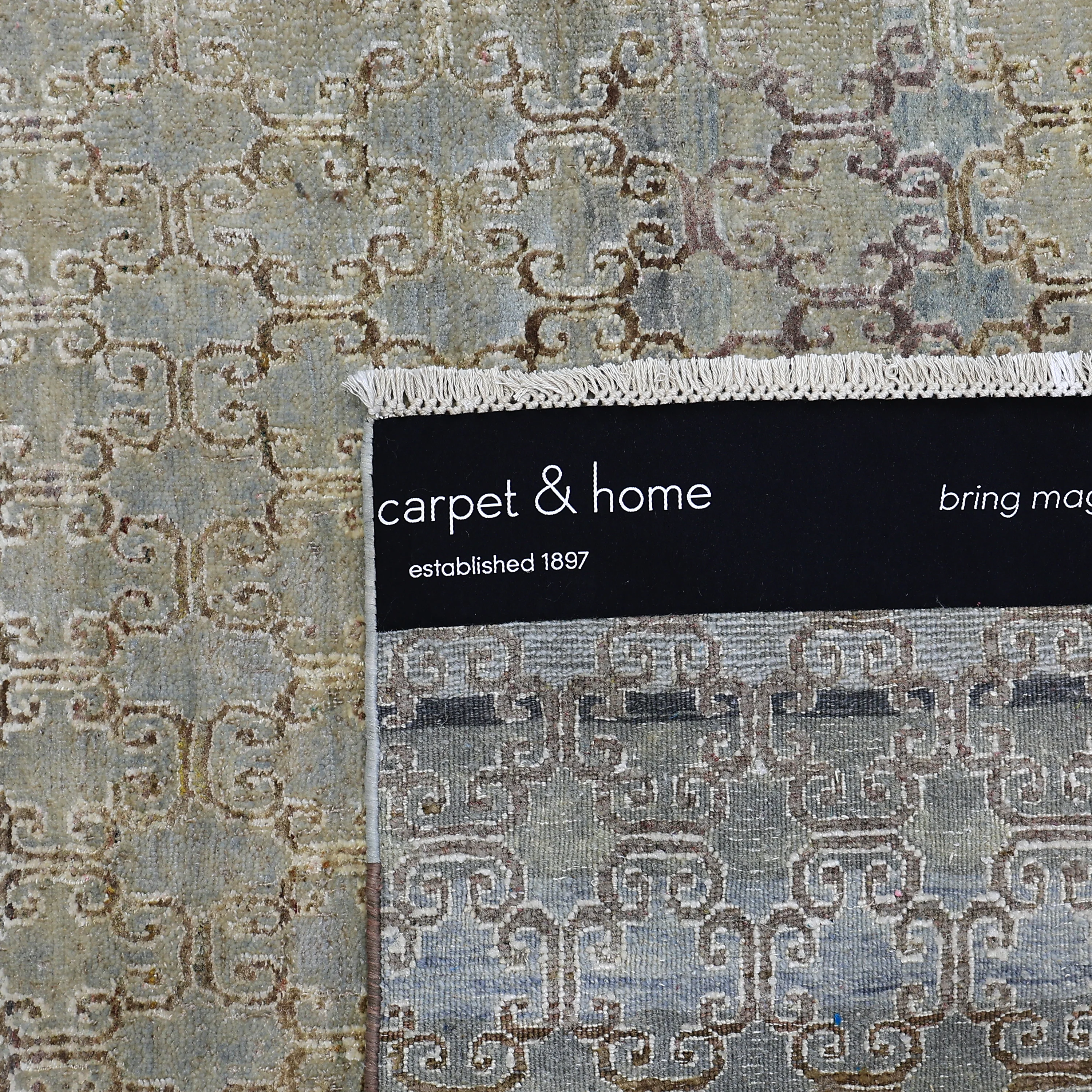 Beige Multi Alchemy Transitional Silk Wool Blend Runner - 2'10" x 15'1" - Image 7