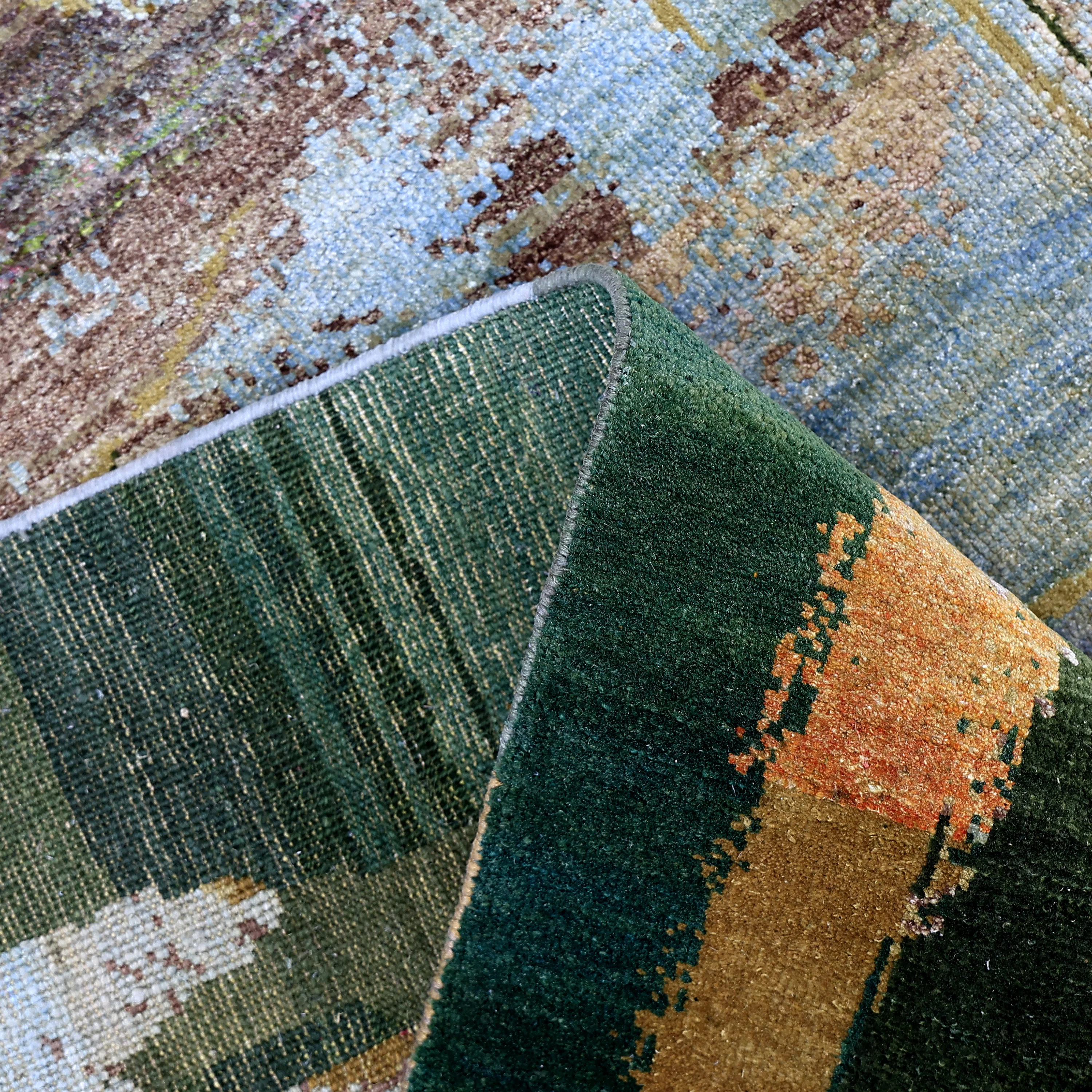 Green Alchemy Transitional Wool Silk Blend Rug - 6'1" x 8'11" - Image 7