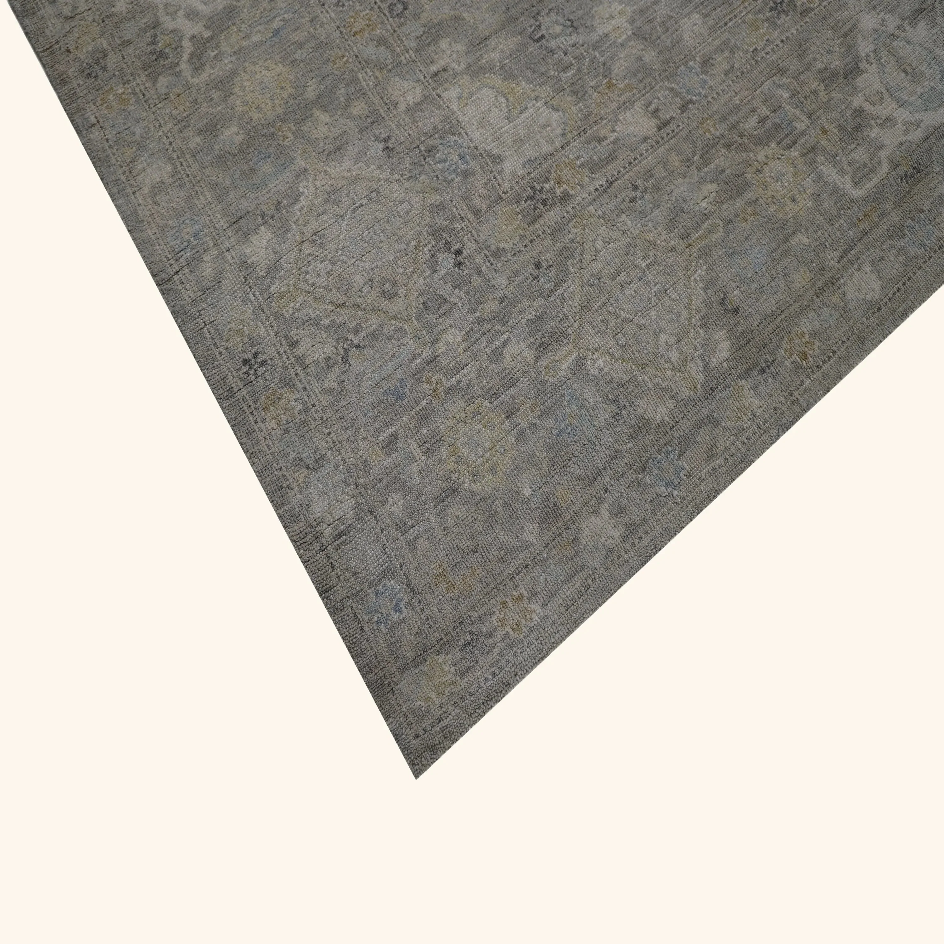 Grey Traditional Silk Rug - Image 9