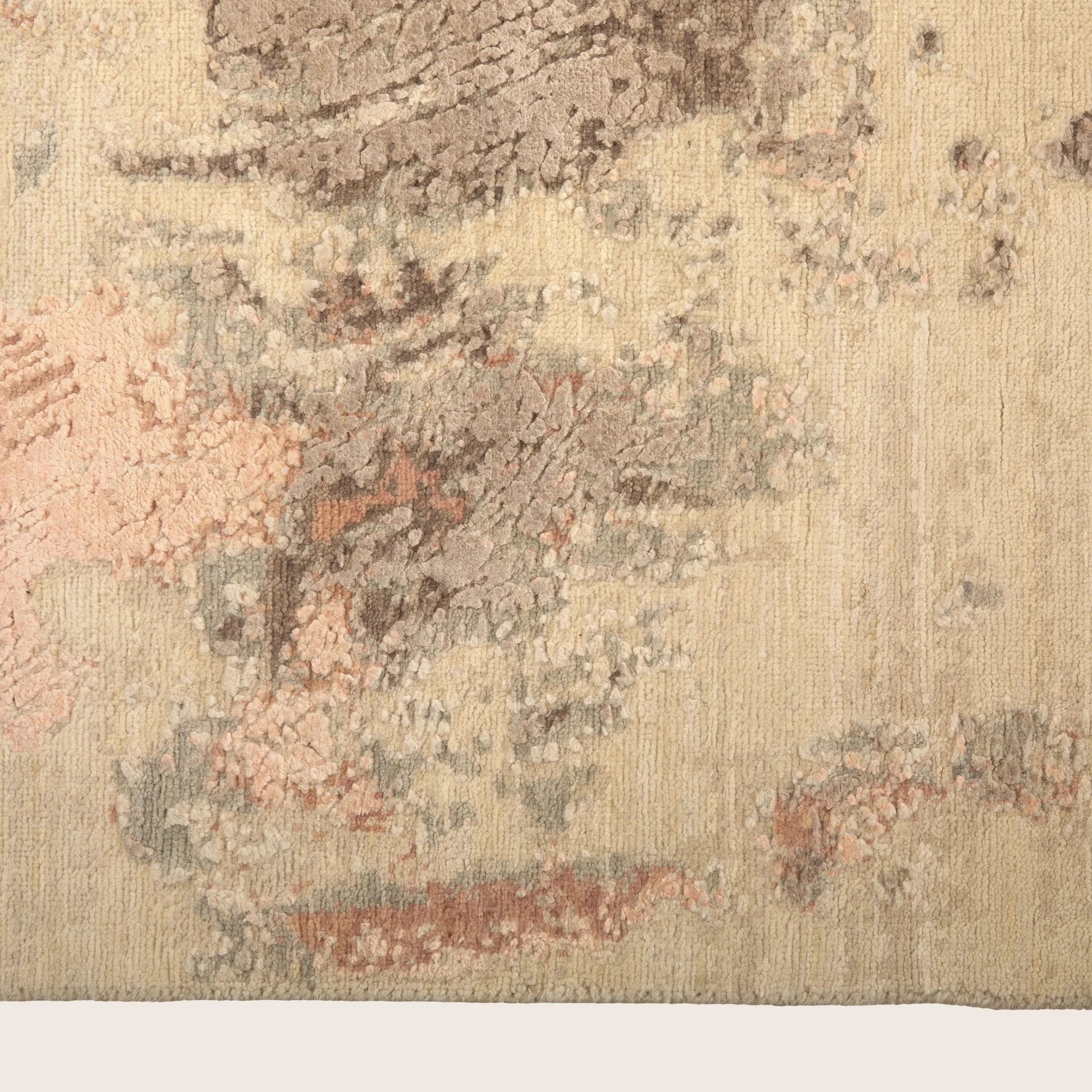 Multicolored Contemporary Silk Wool Blend Rug - 8'11" x 12'5" - Image 5