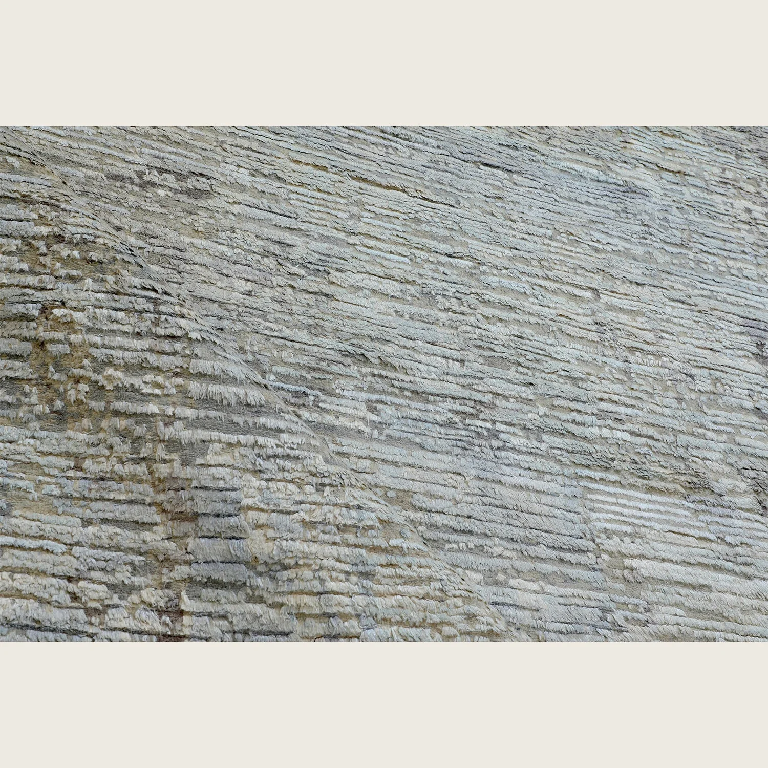 Grey Contemporary Wool Silk Blend Rug - Image 5