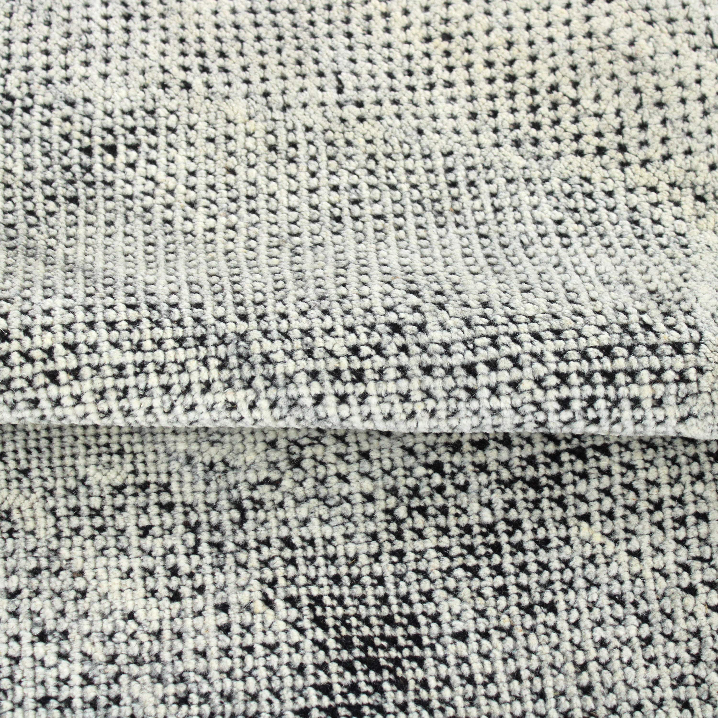 Grey Contemporary Wool Rug - 8'1" x 9'8" - Image 2