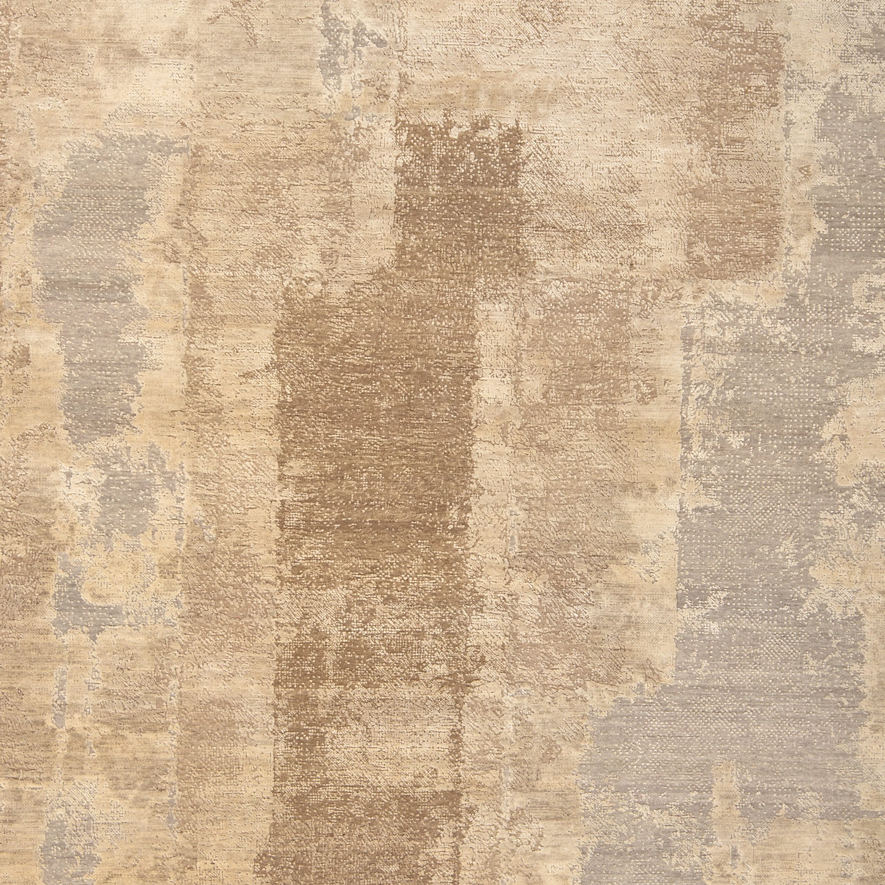 Grey Contemporary Wool Silk Blend Rug - 8'1" x 10'2" - Image 3