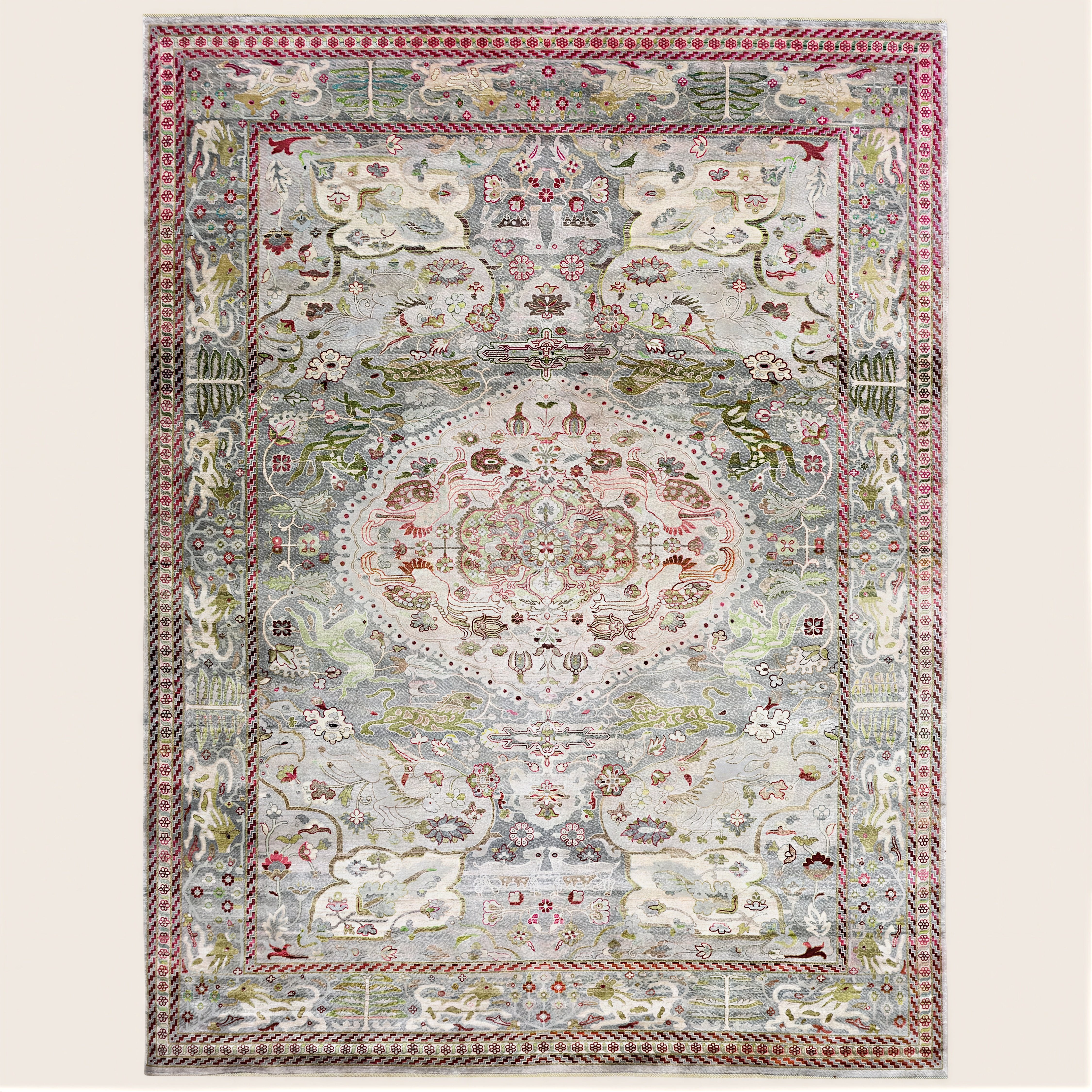 Grey Multicolored Alchemy Silk Rug - 8'10" x 11'10"
