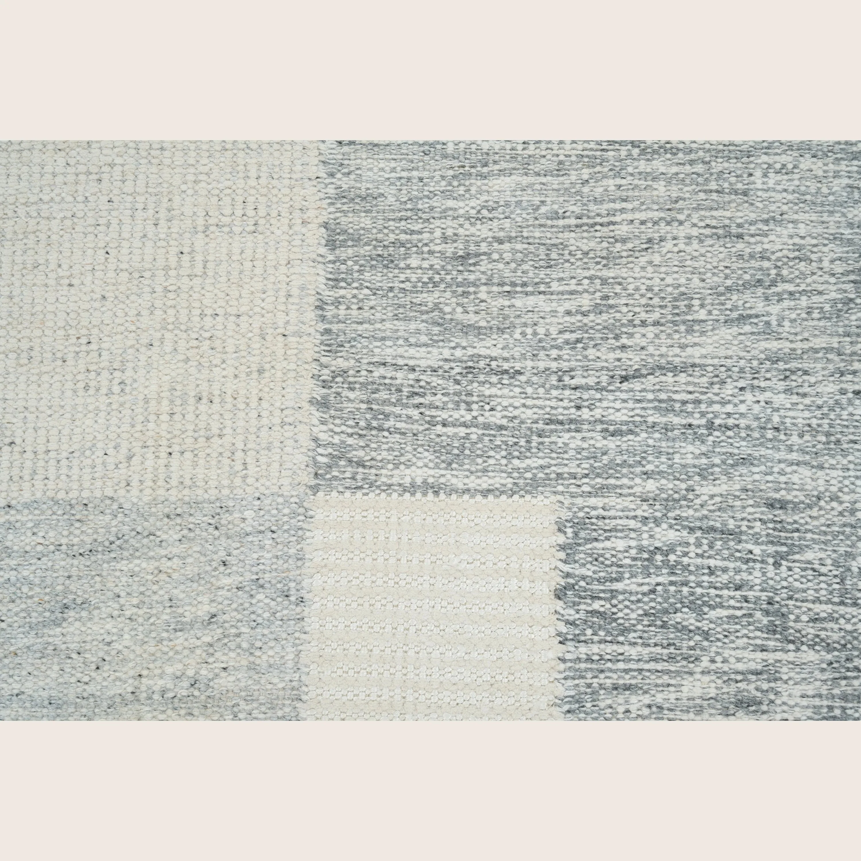 Grey Swedish Inspired Art Silk Wool Blend Kilim Rug - 12' x 15' - Image 3