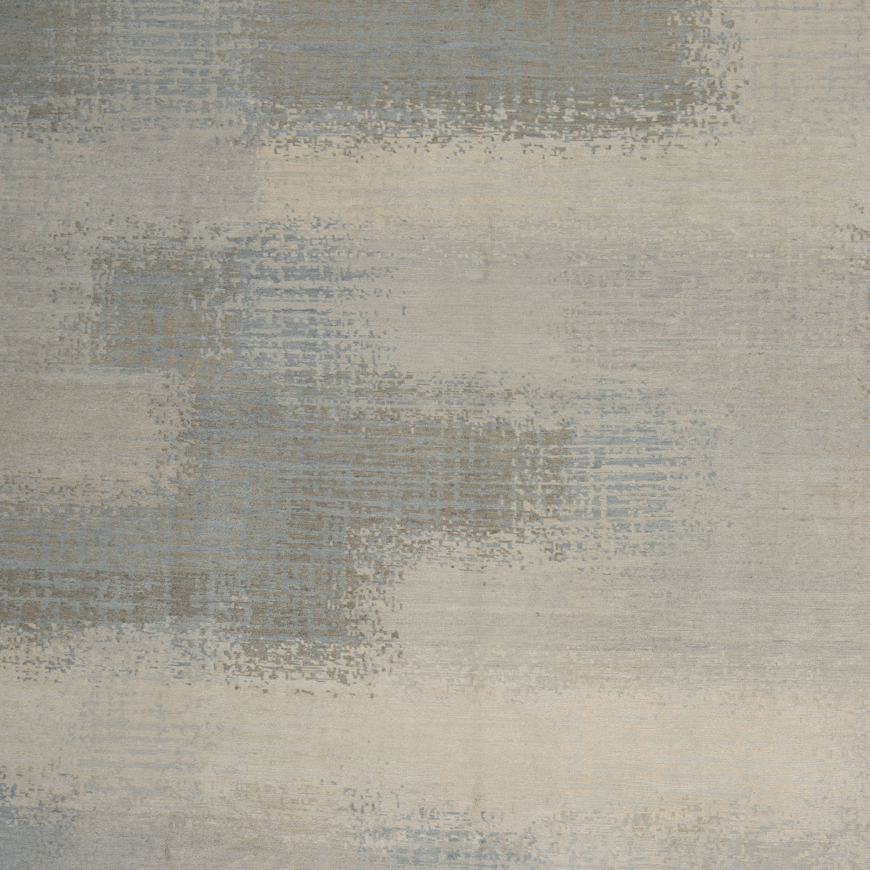 Grey Tibetan Contemporary Wool Silk Blend Rug - 8' x 10' - Image 2