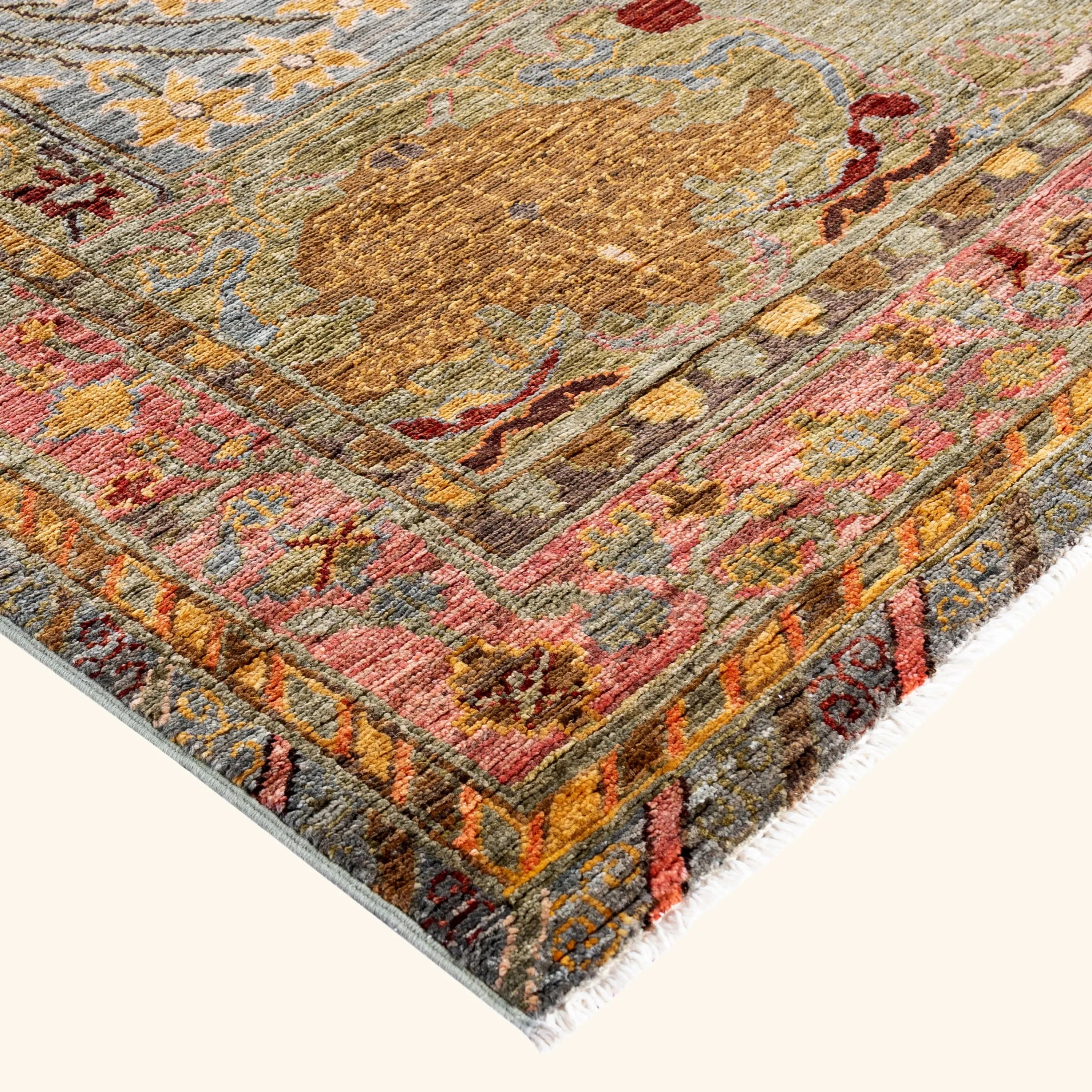 Multicolored Soluna Traditional Wool Rug - 8'5" x 10' - Image 2