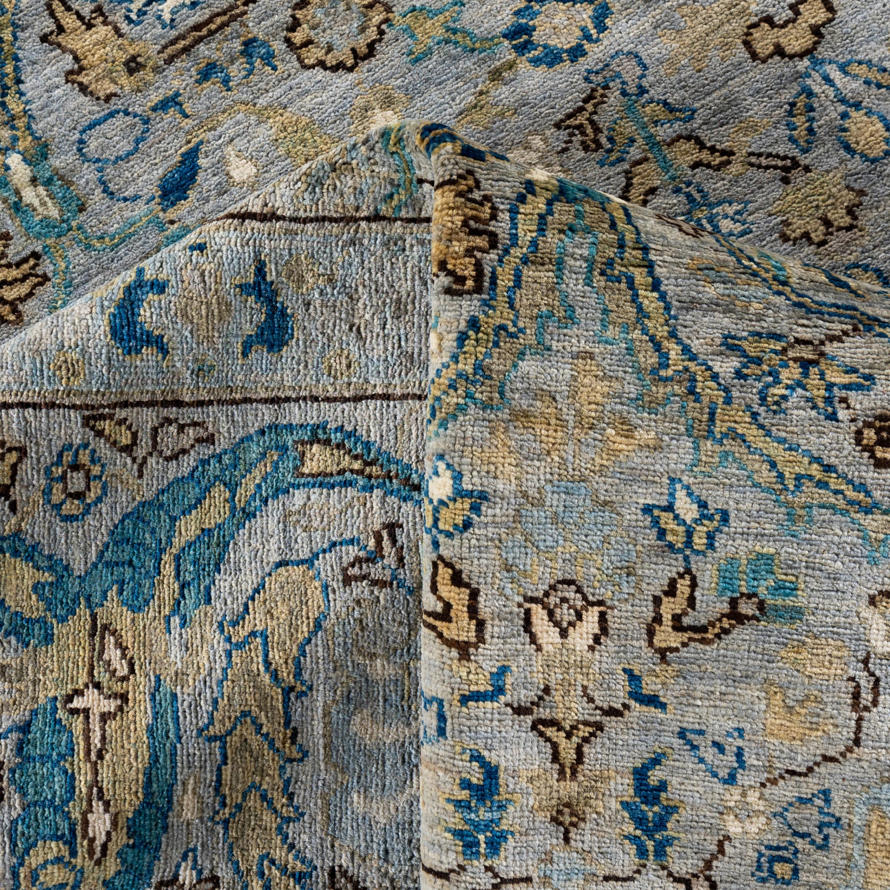 Grey Soluna Traditional Wool Rug - 9'1" x 11'7" - Image 7