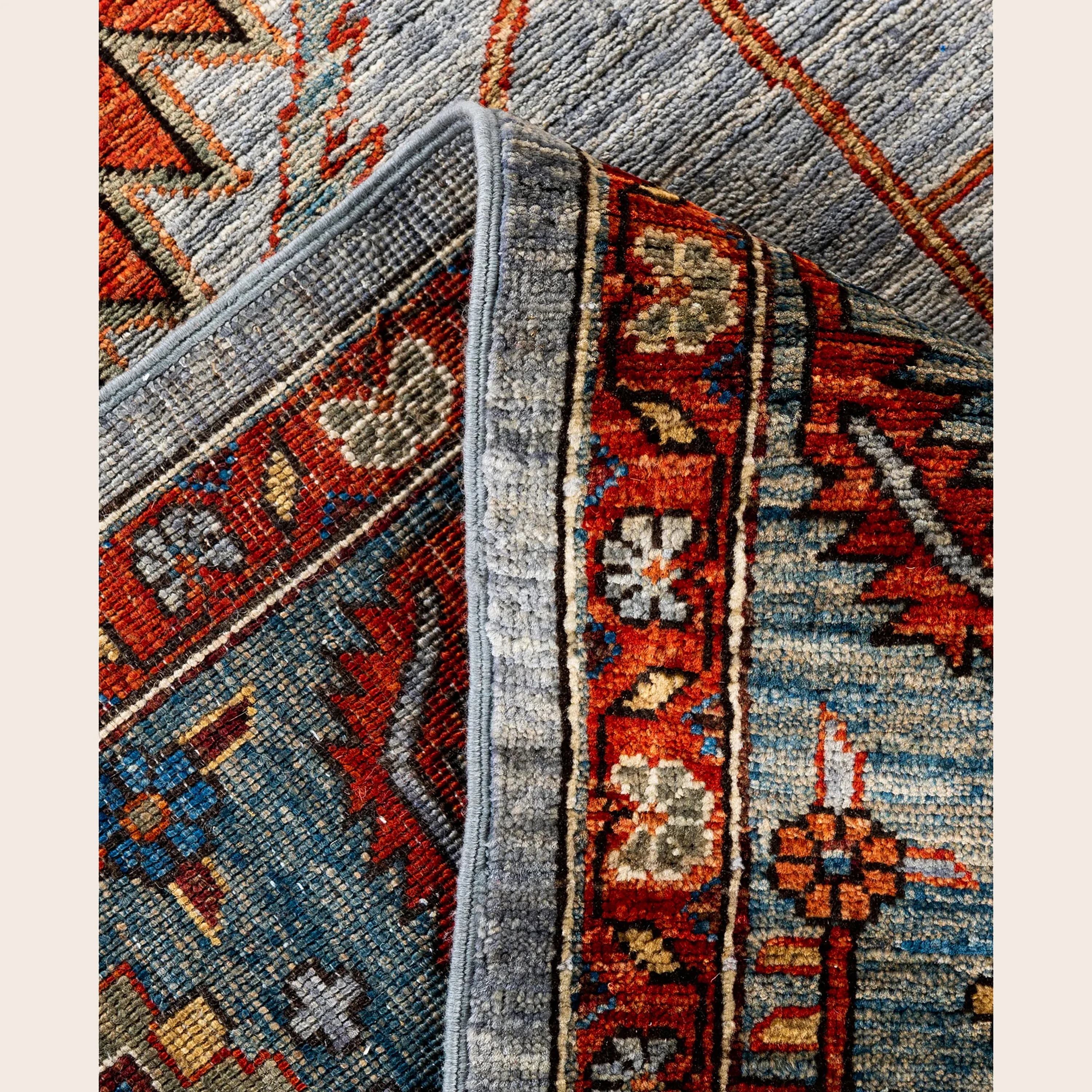 Grey Traditional Serapi Wool Rug - 8' x 9'11" - Image 2