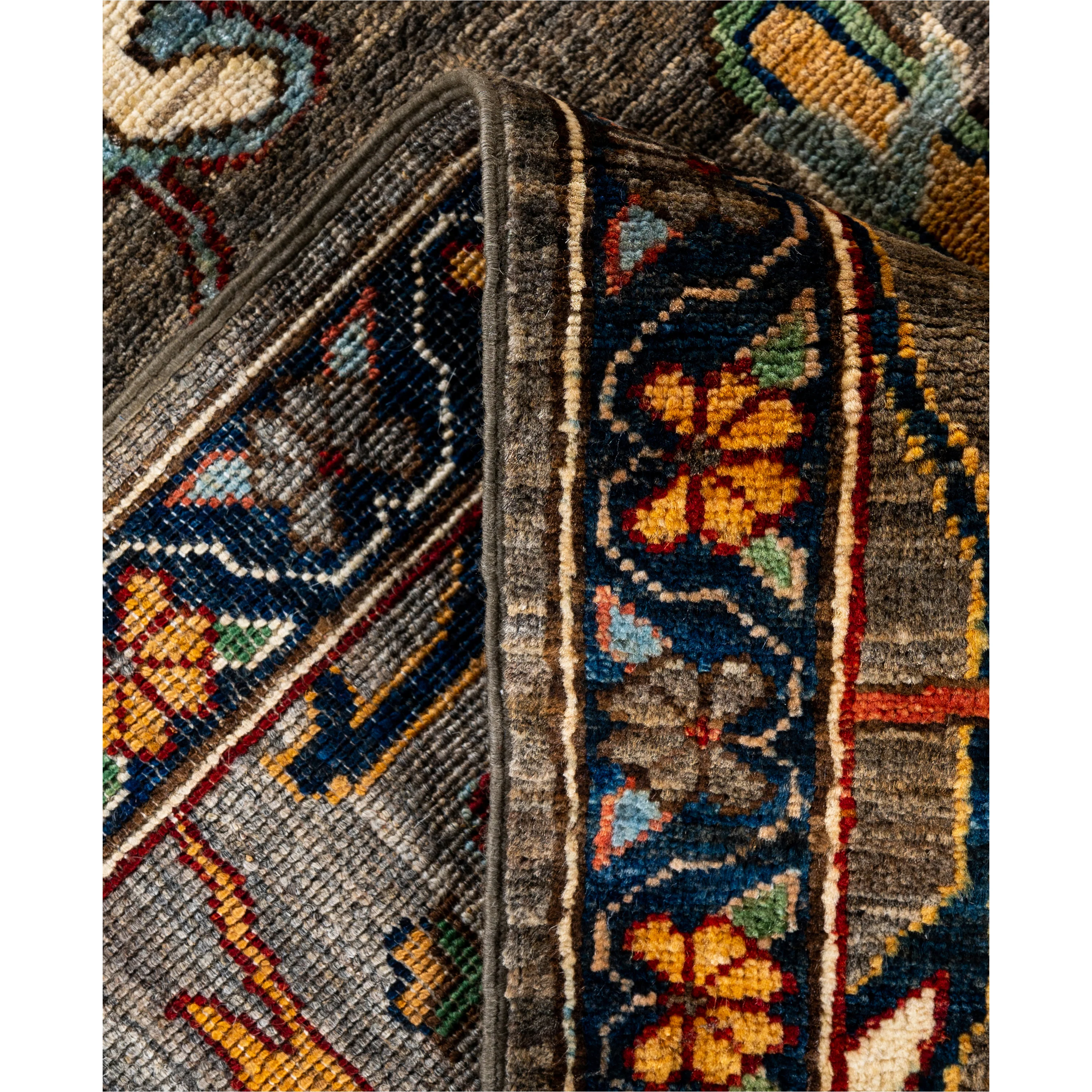 Grey Traditional Serapi Wool Rug - 9'2" x 11'11" - Image 3