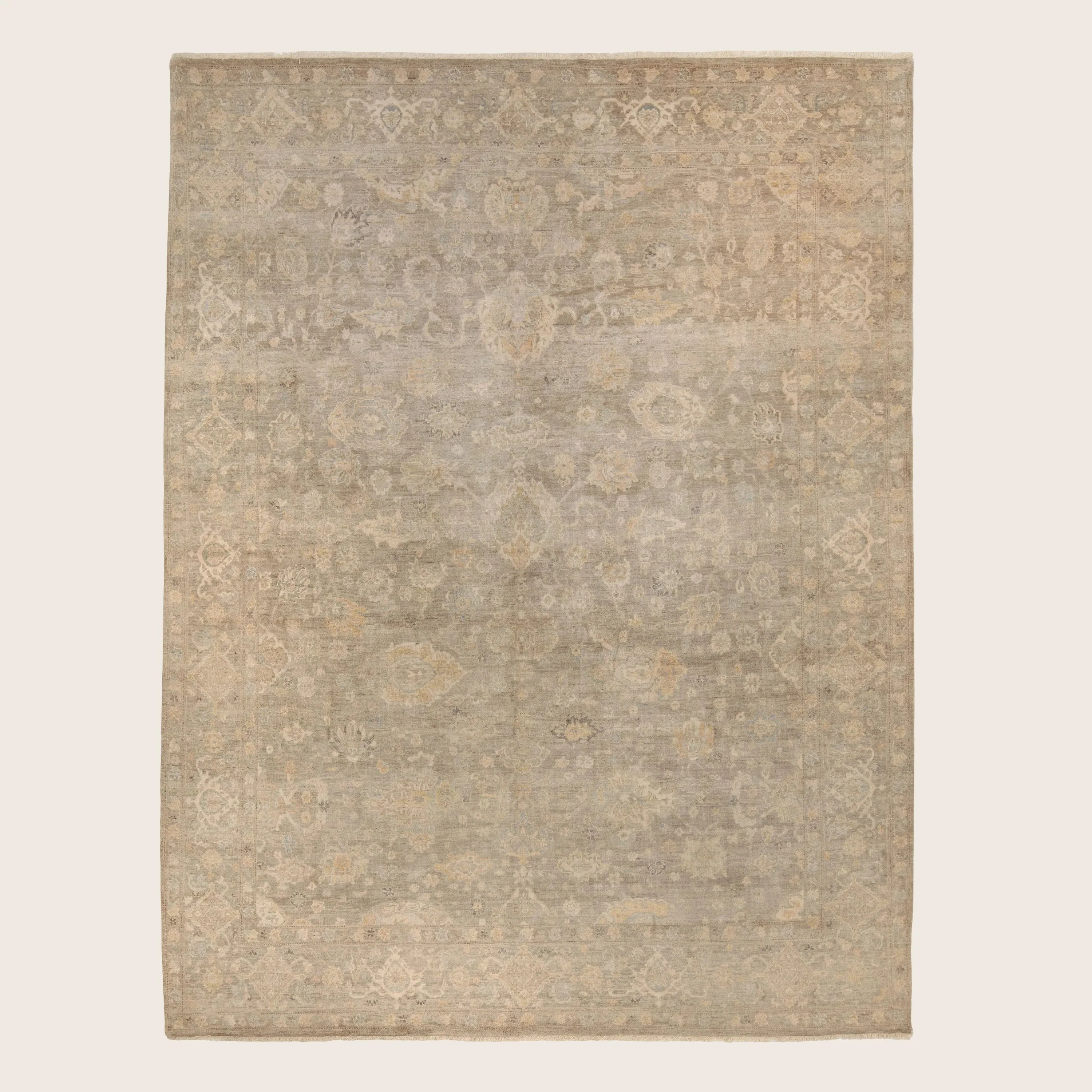 Grey Traditional Silk Rug - Image 10