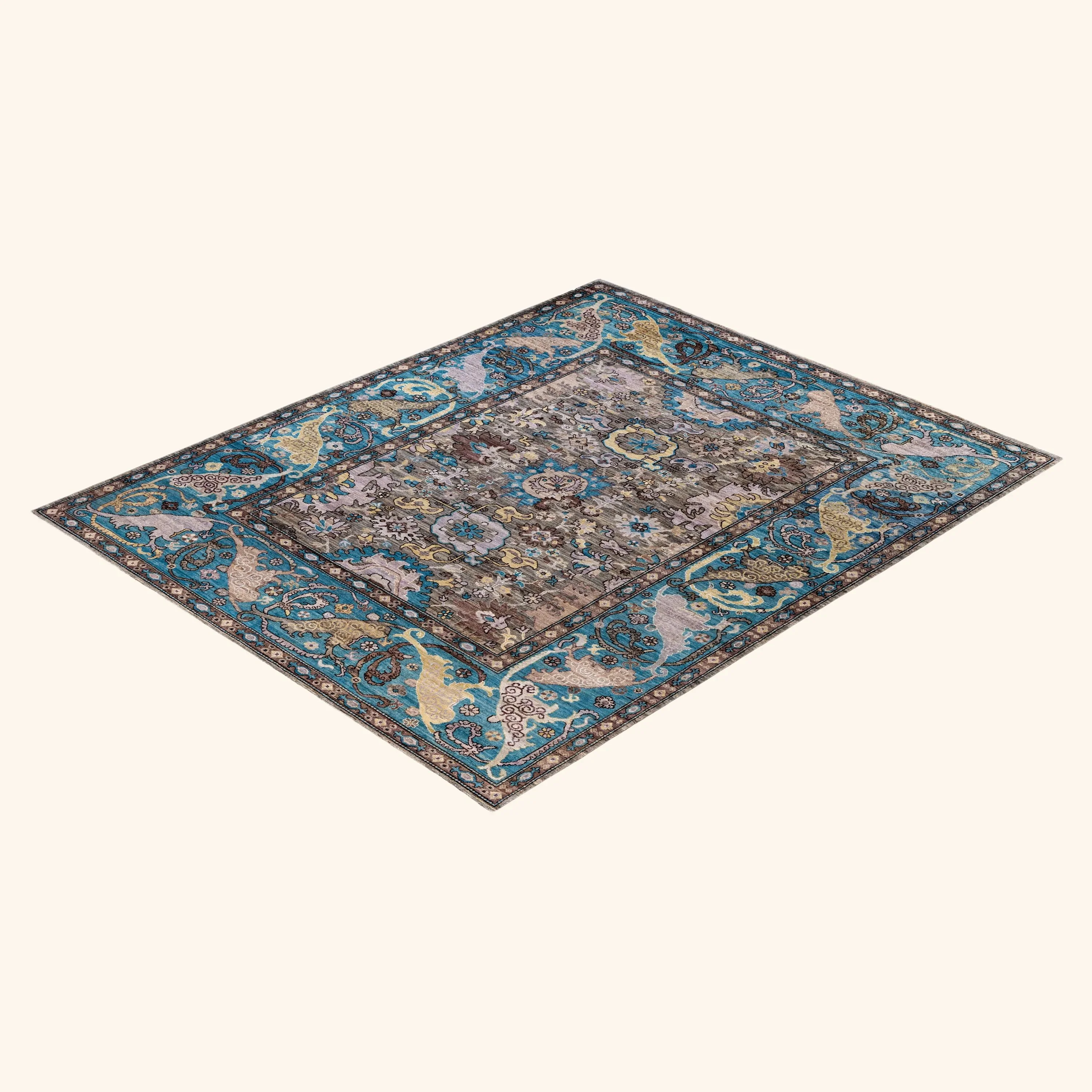 Grey Traditional Wool Rug - 7'11" x 9'9" - Image 8