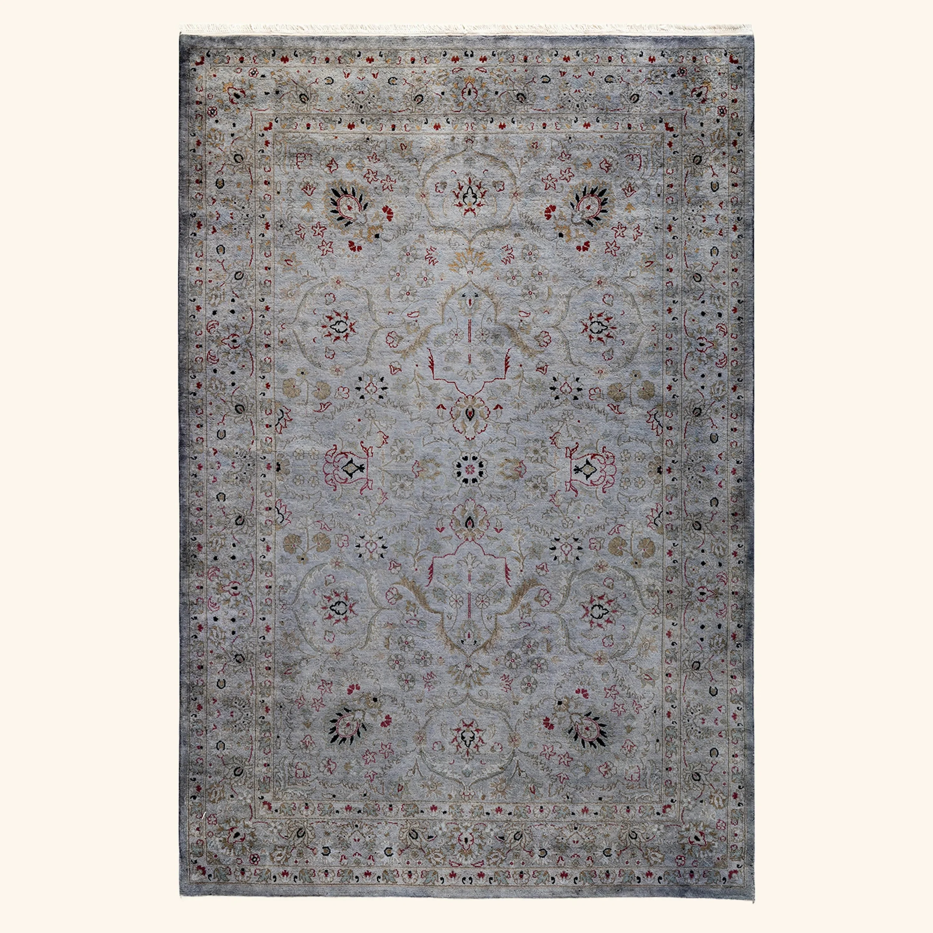 Grey Samsara Wool Rug - 4'3" x 6'4"