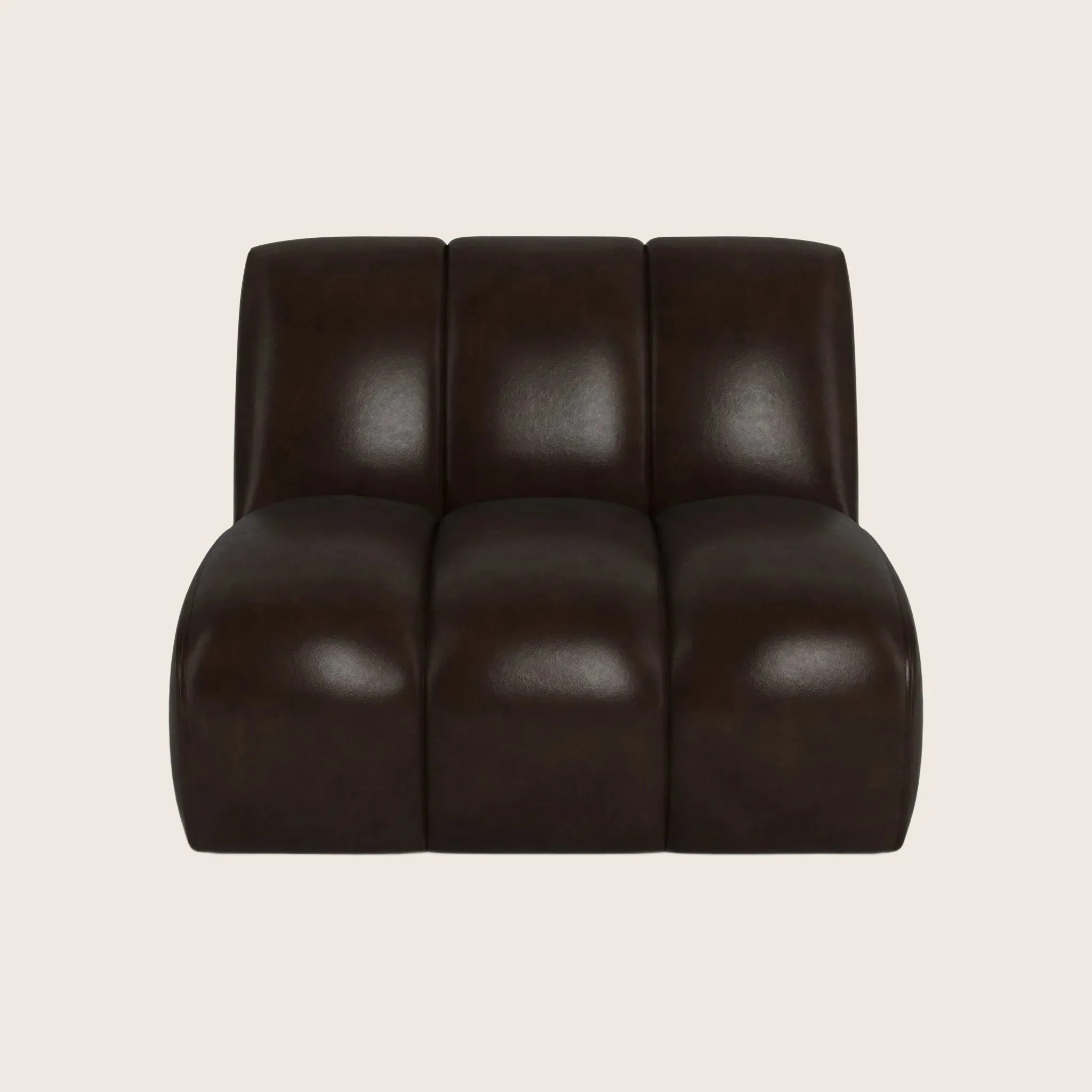 Grove Street Leather Armless Chair - Image 13