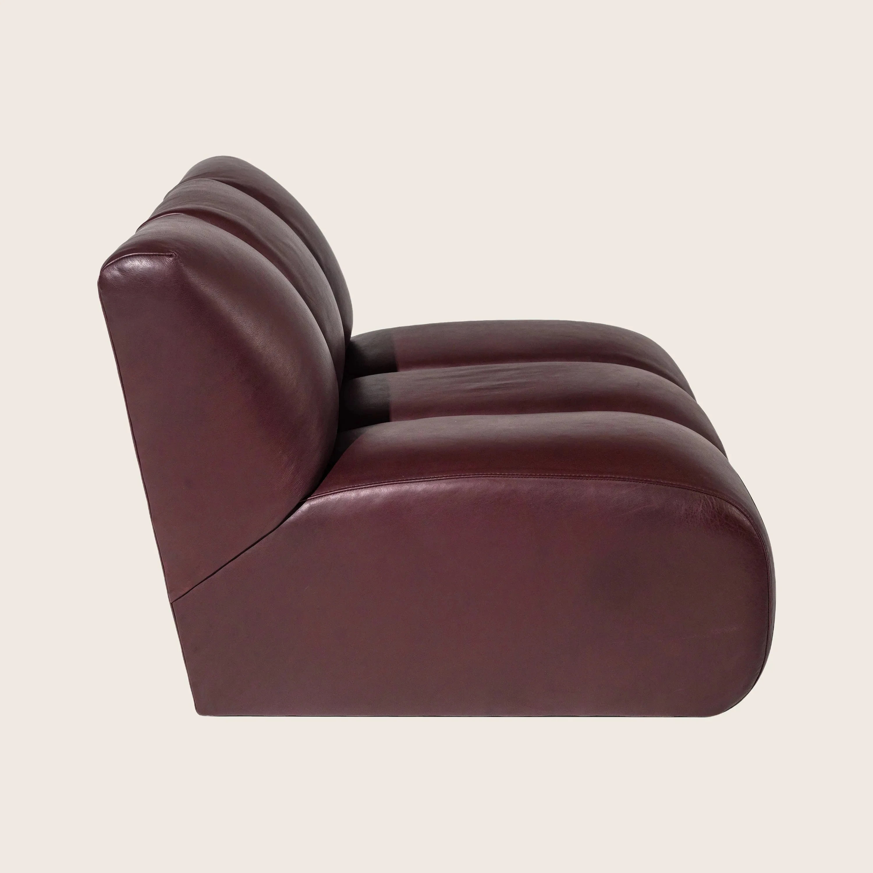 Grove Street Leather Armless Chair - Image 5