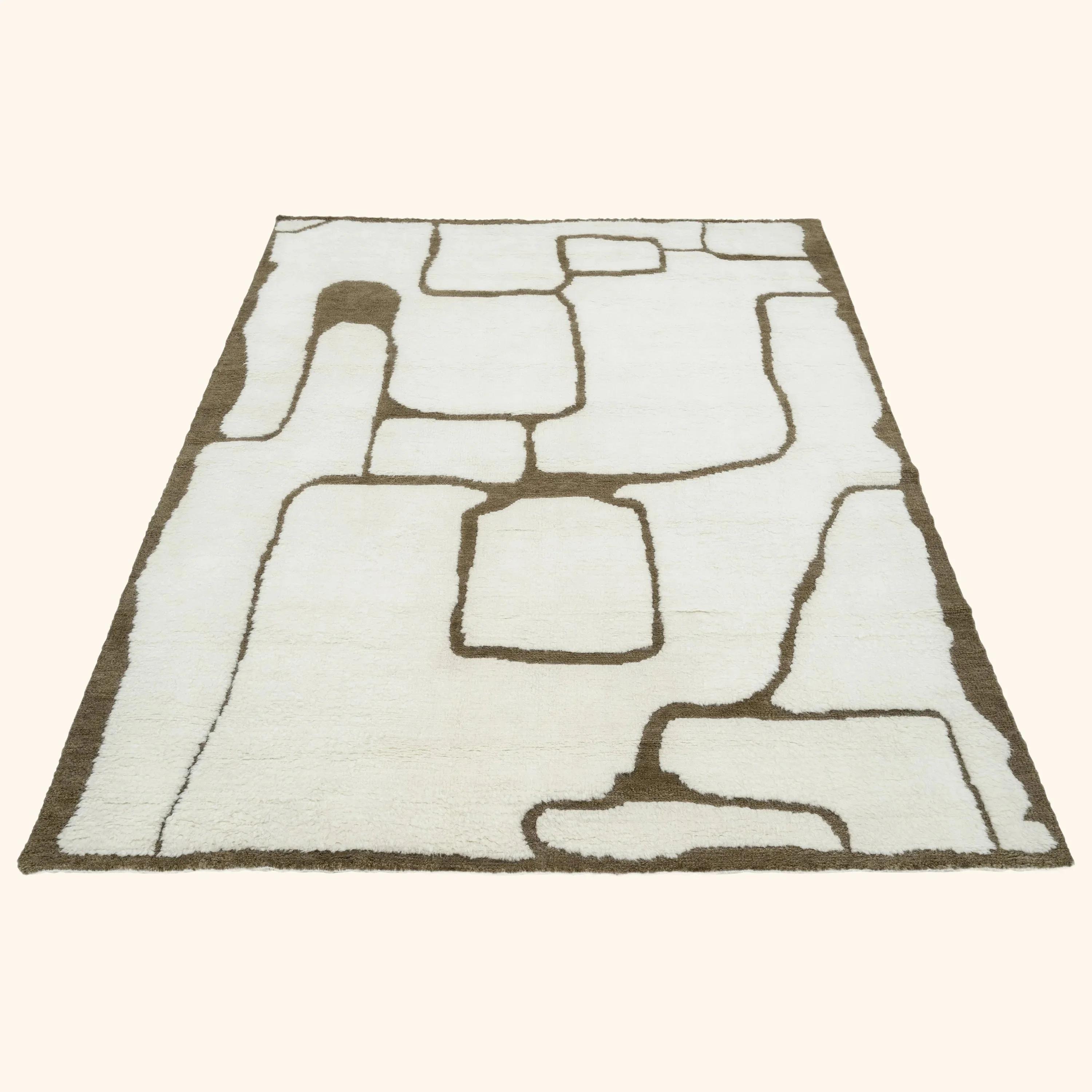 Cream Moroccan Wool Rug - 8' x 10' - Image 2