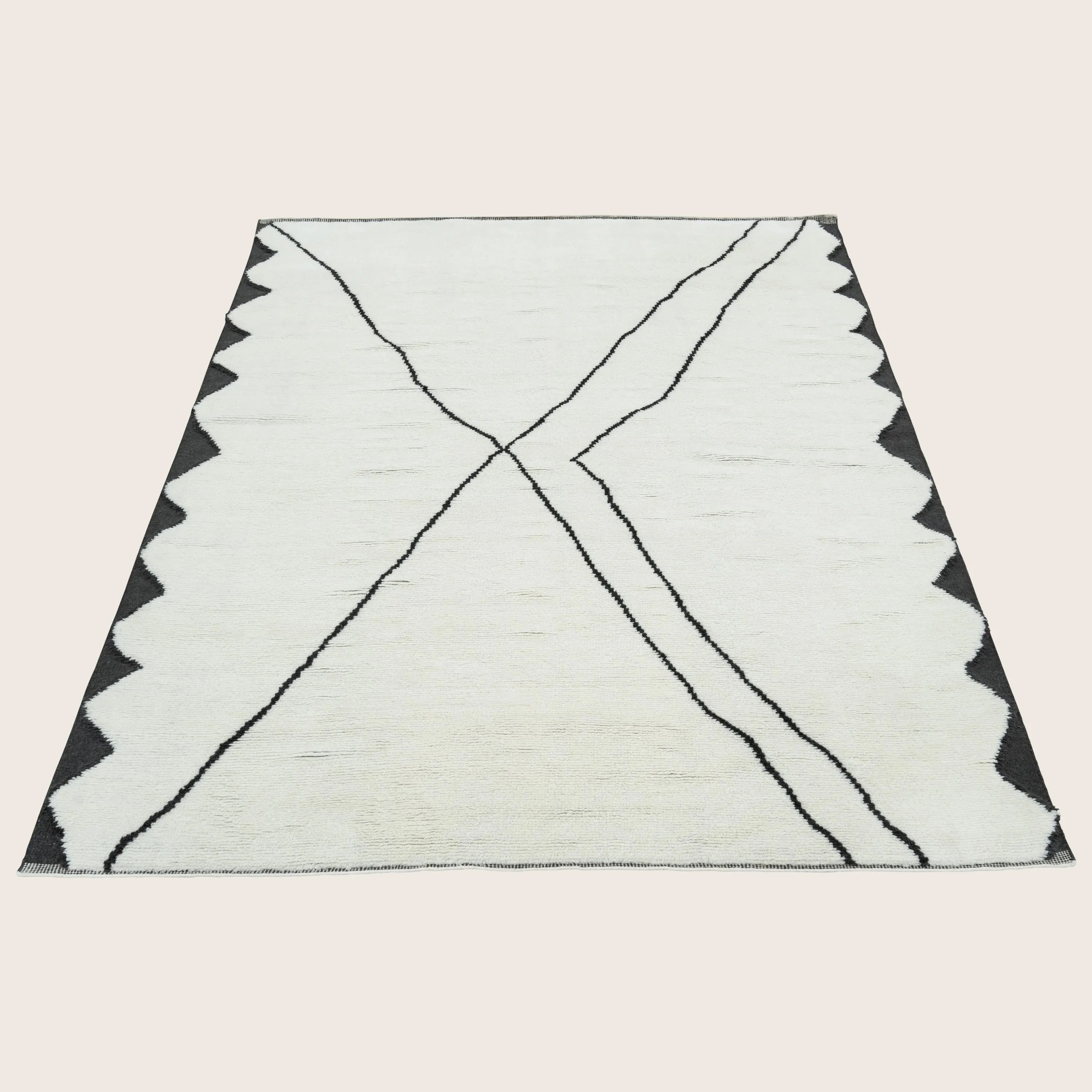 Cream Moroccan Wool Rug - 8' x 10' - Image 2
