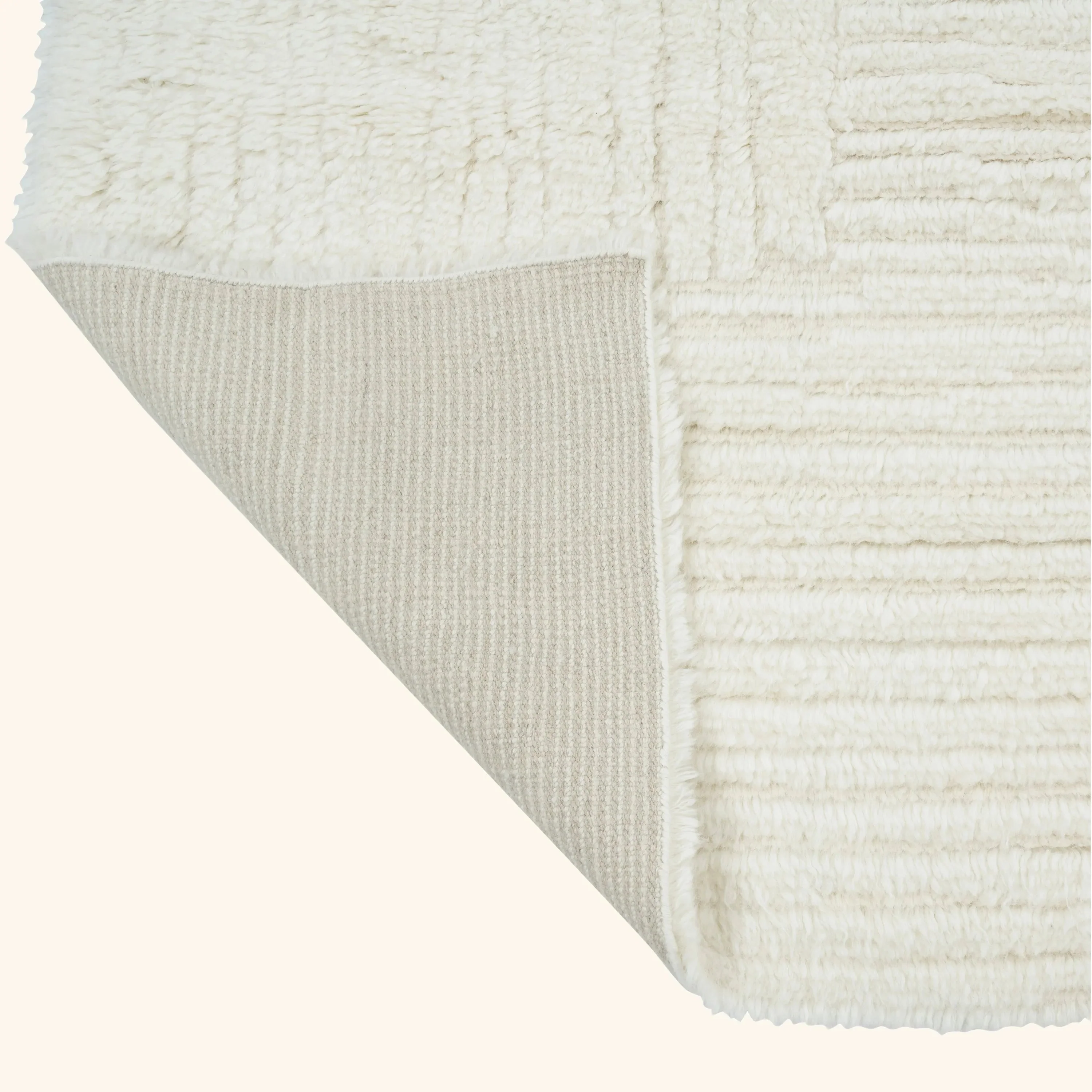Cream Moroccan Wool Rug - 8' x 10' - Image 6
