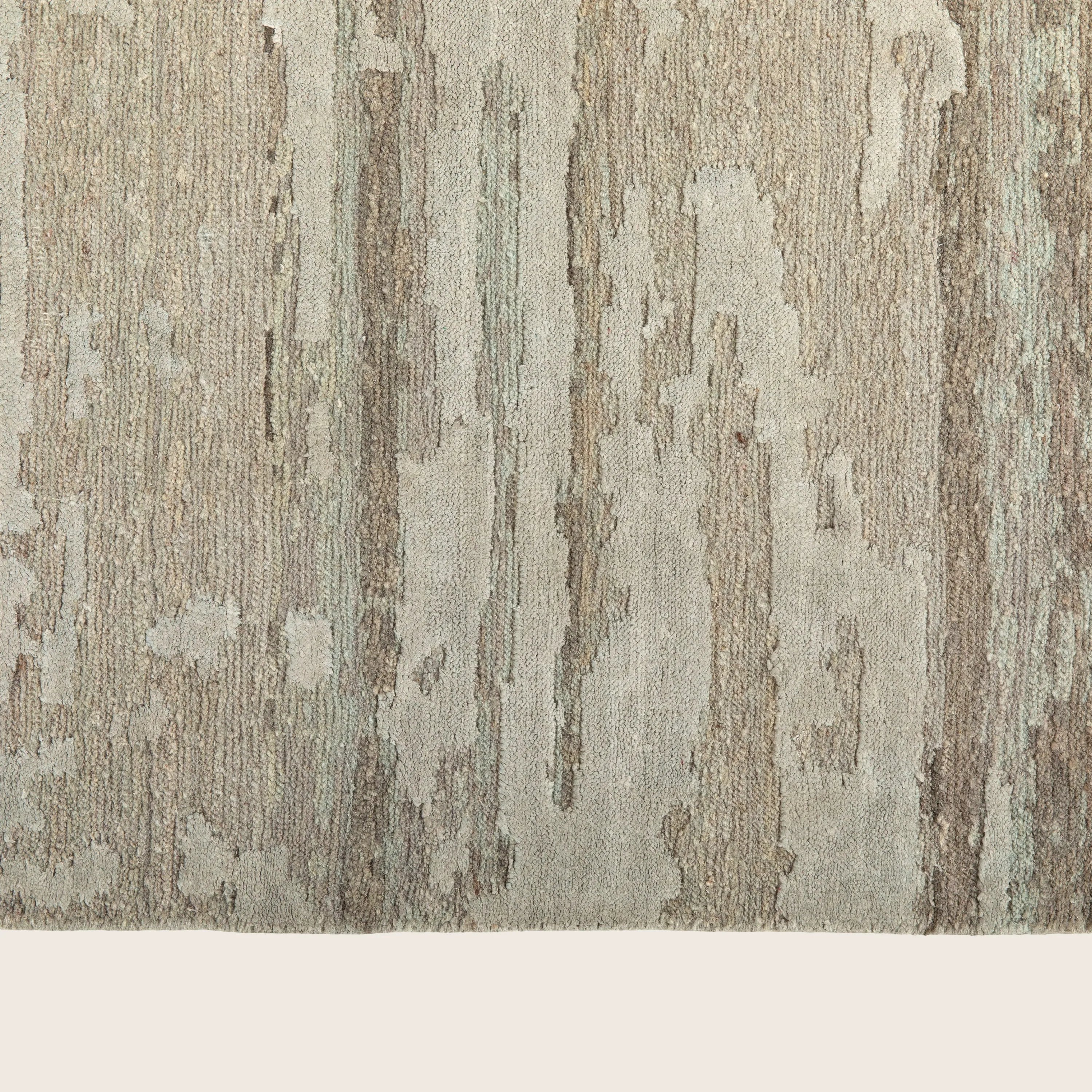 Brown Contemporary Wool Silk Blend Rug - 8'1" x 10' - Image 5