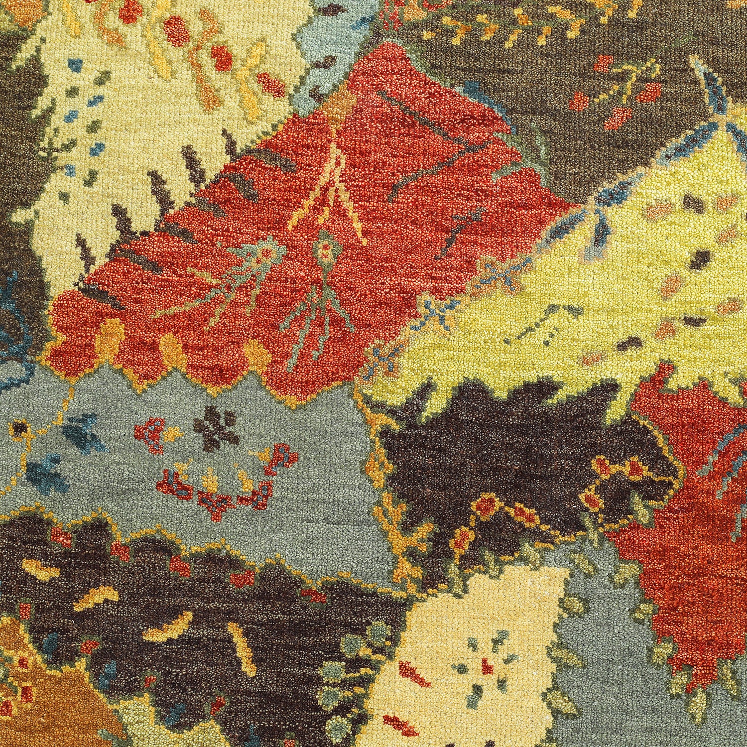 Multicolored Contemporary Wool Rug - 4'11" x 6'11" - Image 2