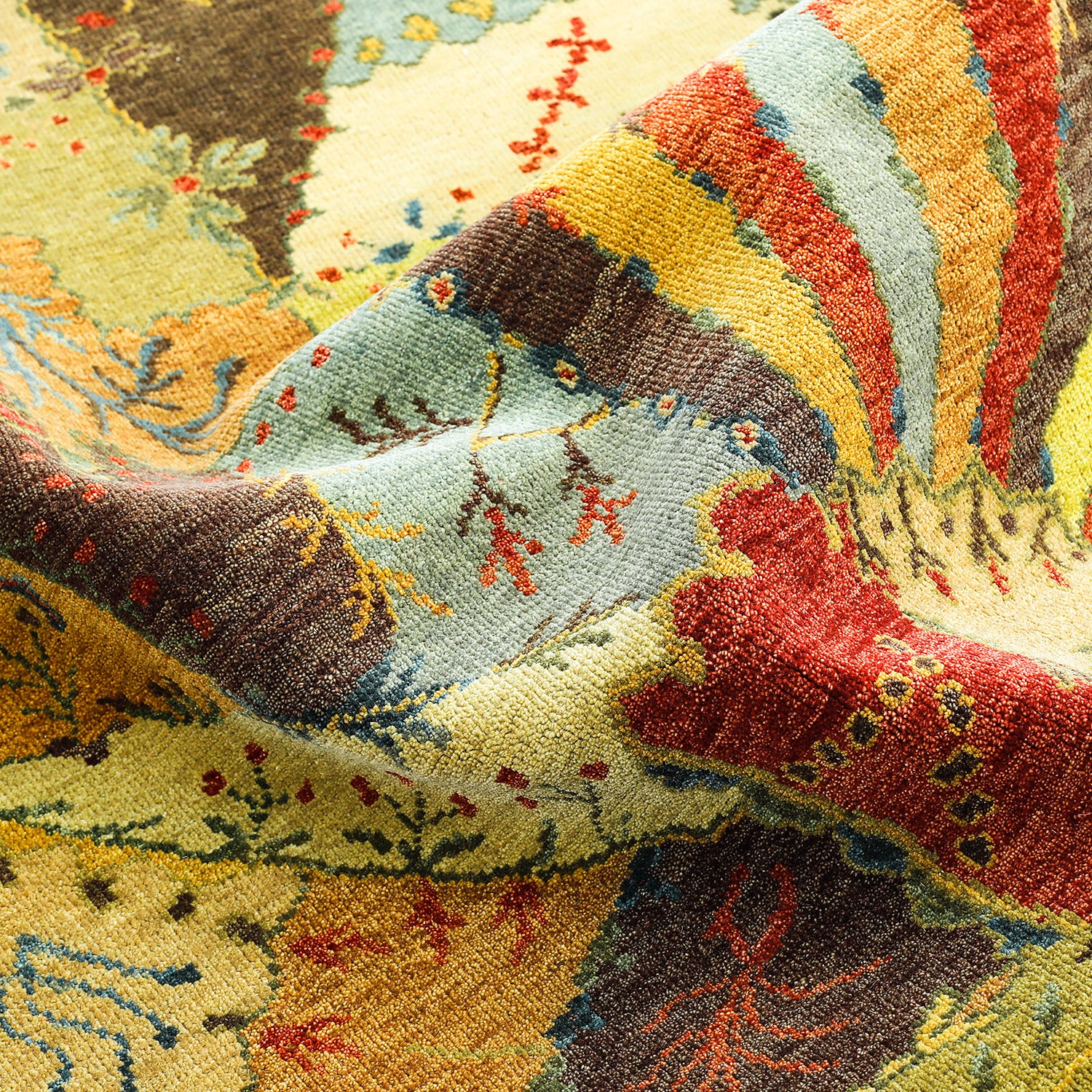 Multicolored Contemporary Wool Rug - 4'11" x 6'11" - Image 7