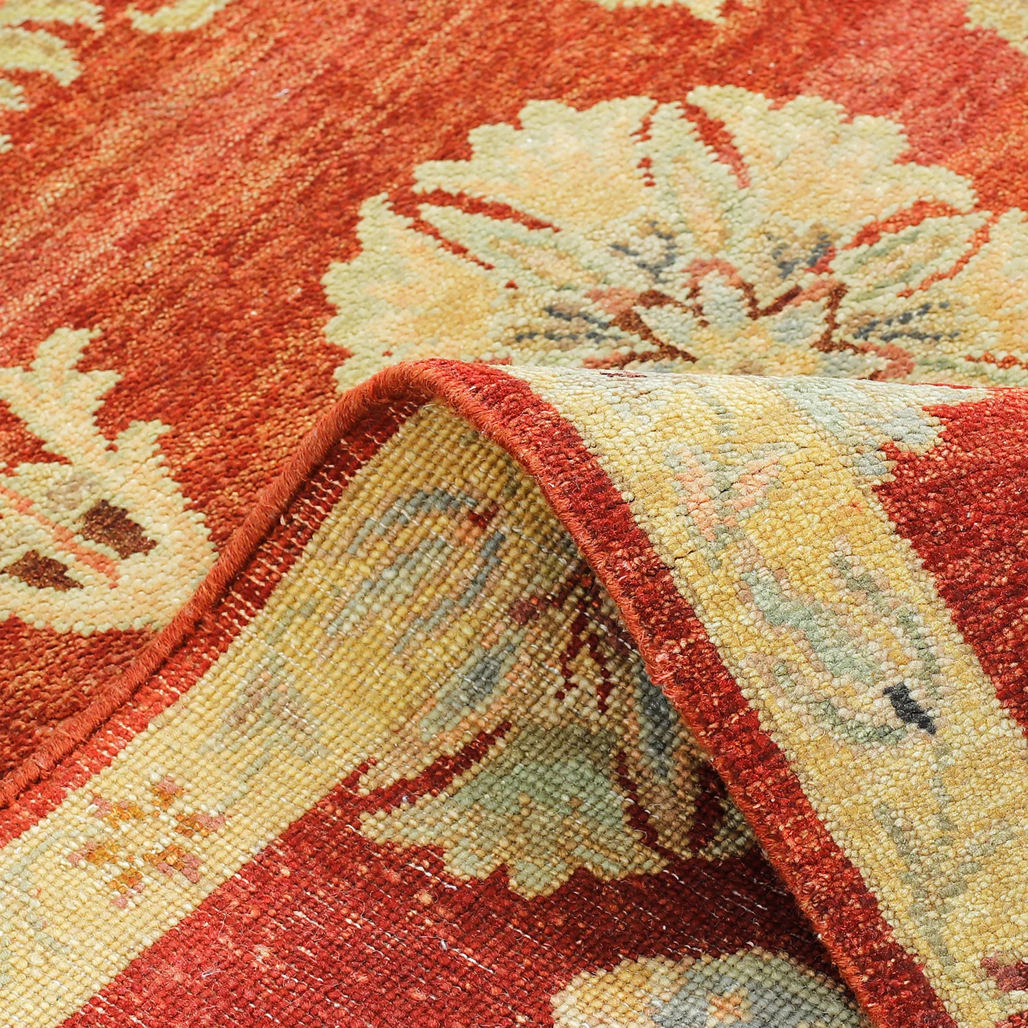 Red Transitional Wool Rug - 5' x 7'11" - Image 5