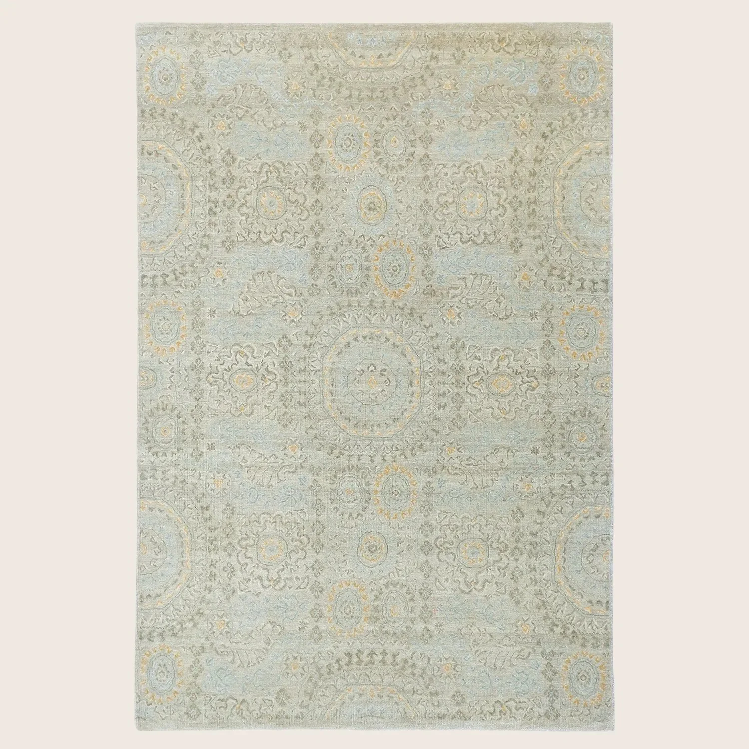 Grey Transitional Wool Rug - 5' x 7'4"