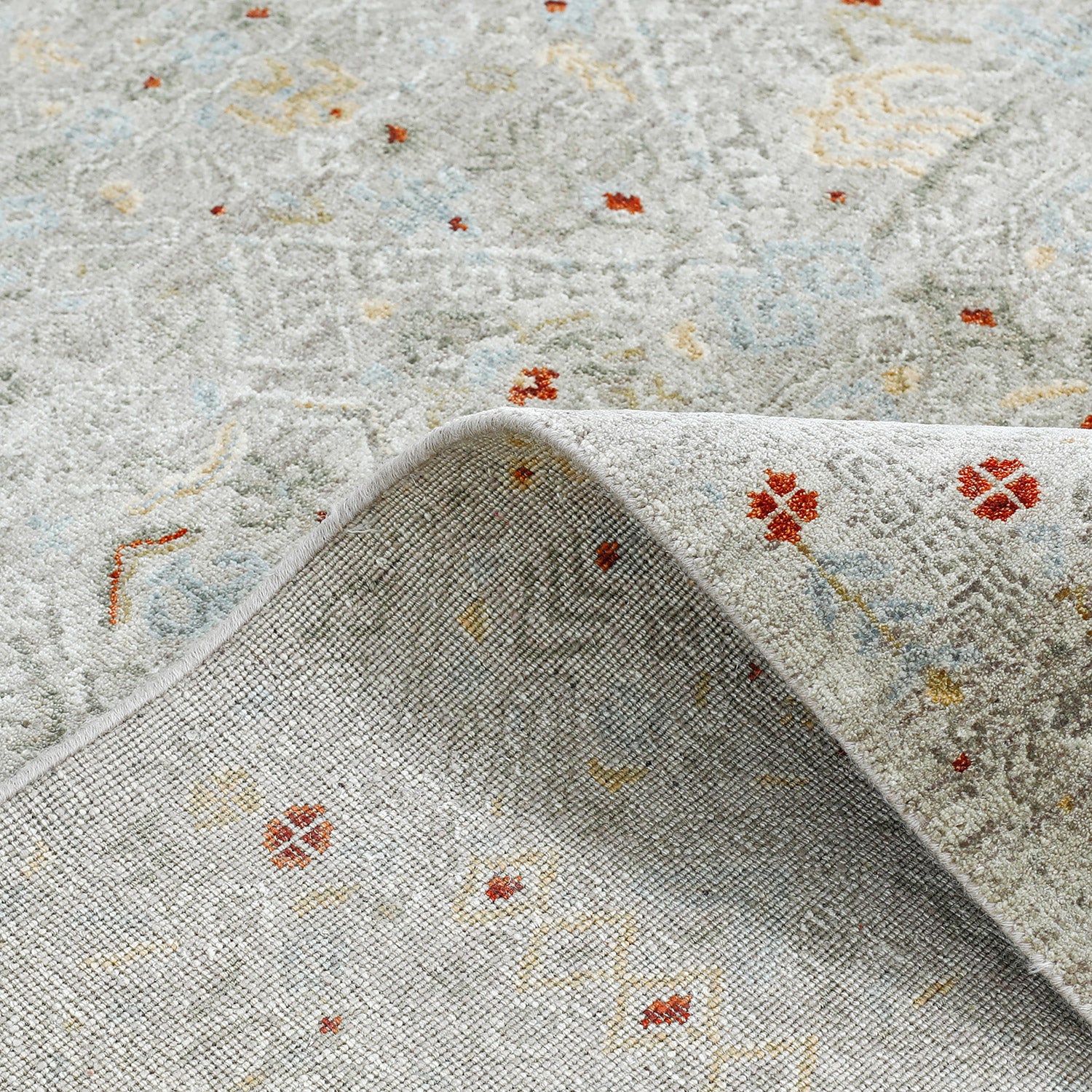 Grey Modern Wool Rug - 5' x 8'6" - Image 6