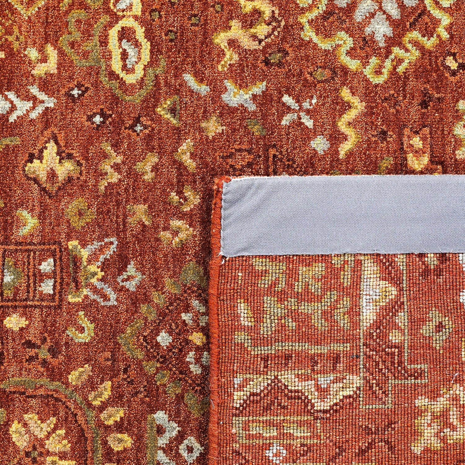 Orange Transitional Wool Rug - 5'2" x 7'3" - Image 3