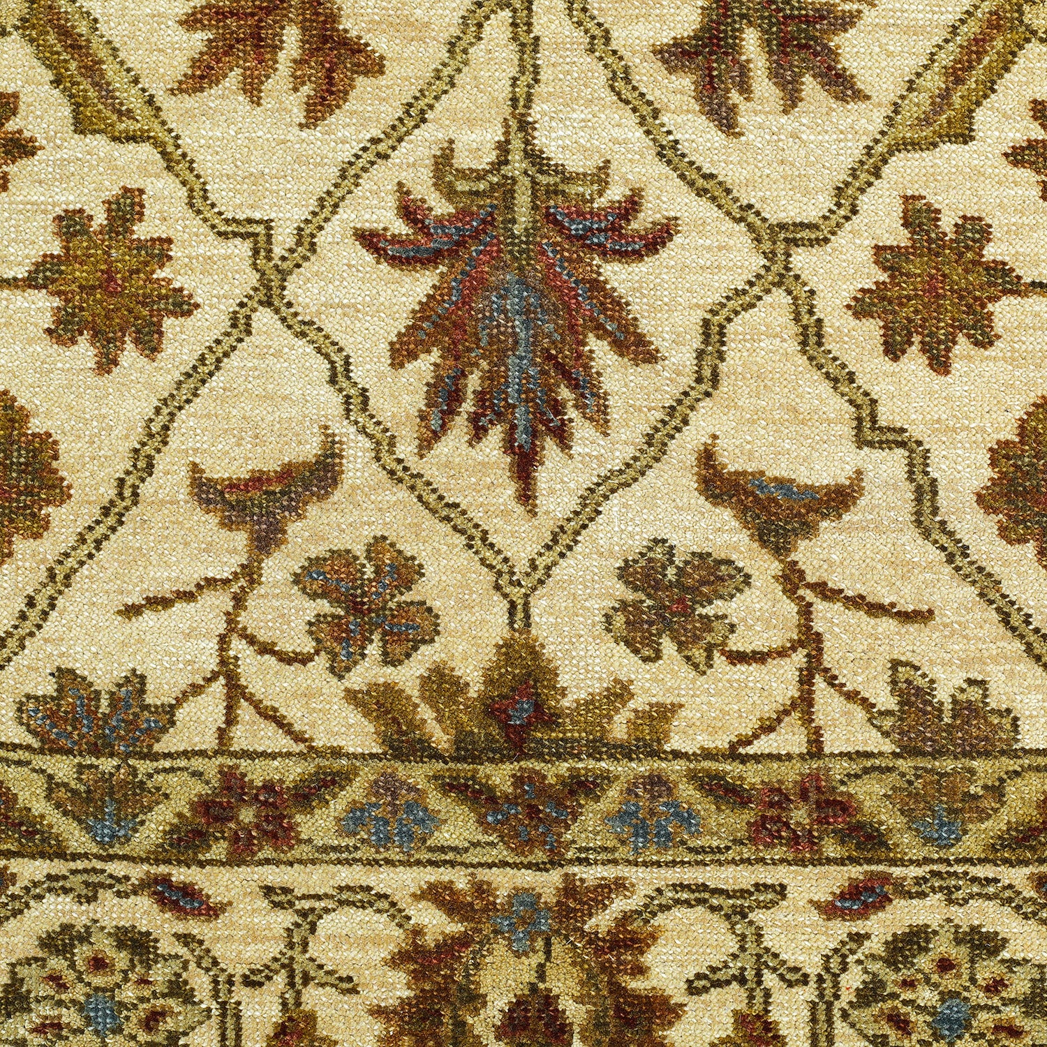 Beige Traditional Wool Rug - 5'4" x 7'2" - Image 2