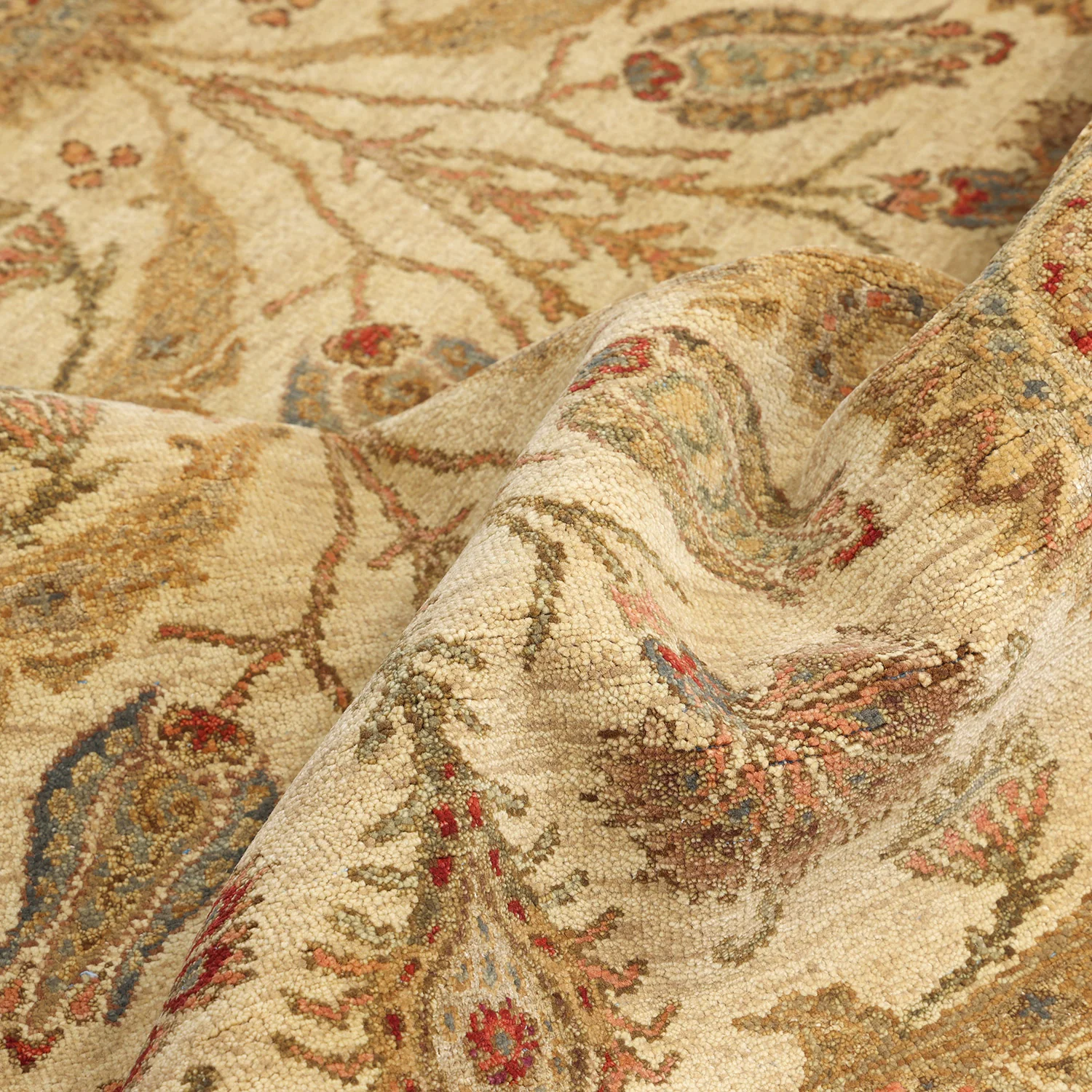Beige Traditional Wool Rug - 6'1" x 11'8" - Image 8