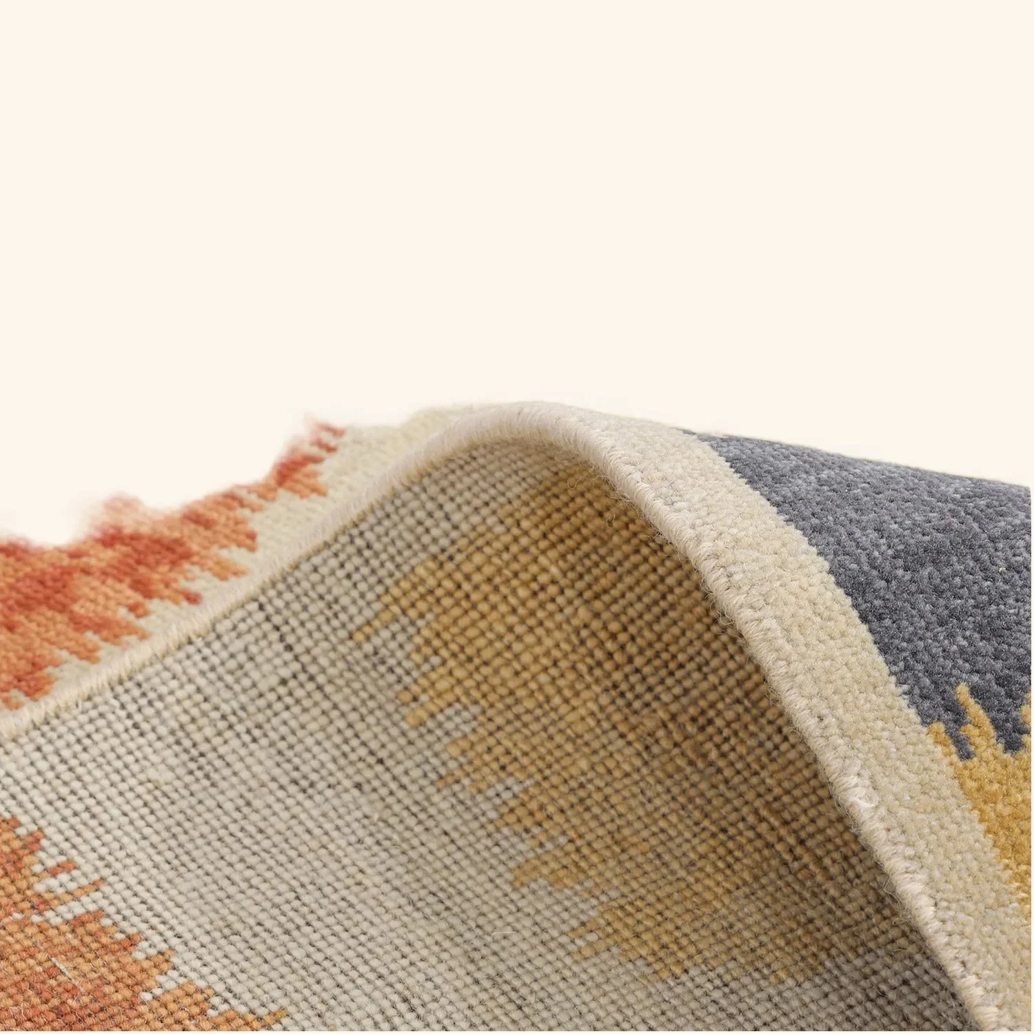 Multi Patterned Modern Wool Rug - 9' x 11'9" - Image 6