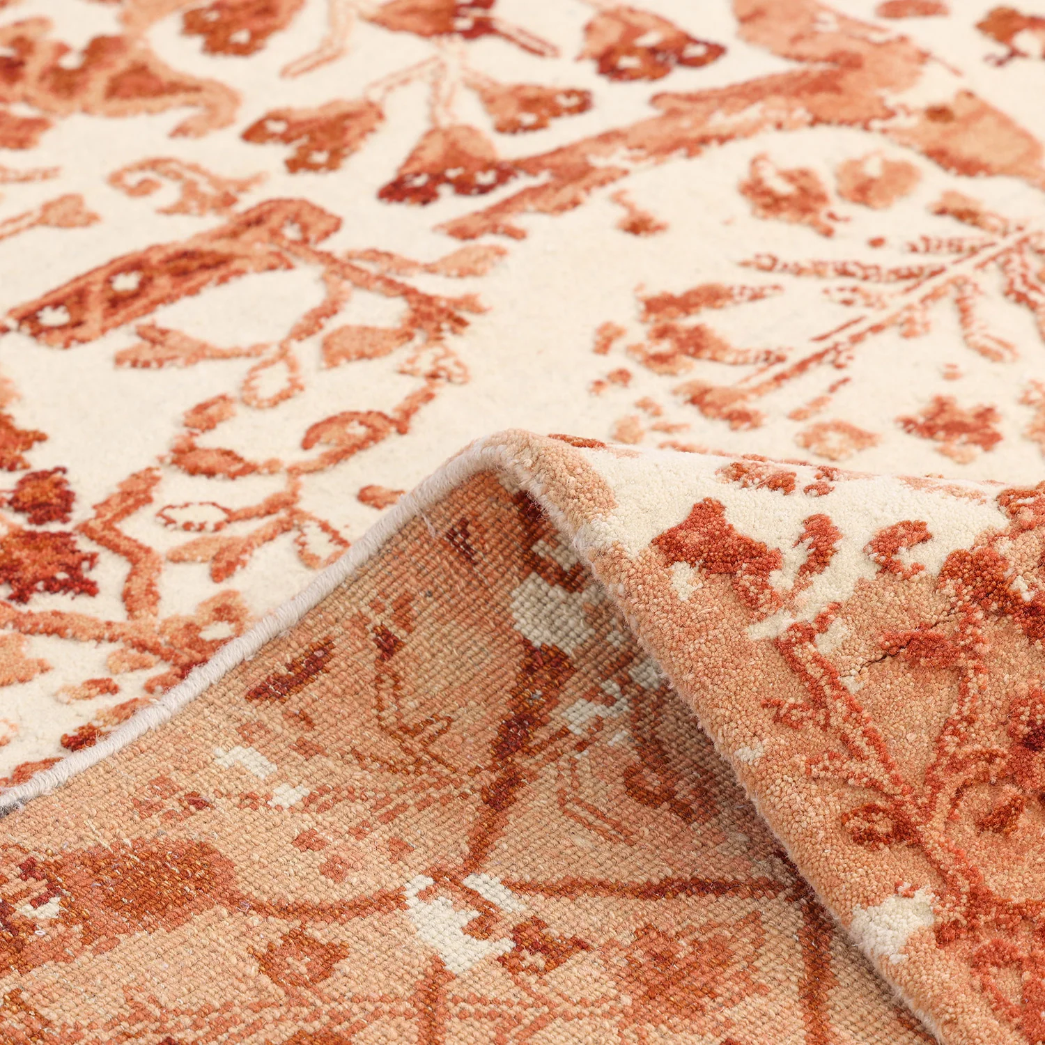 Orange Modern Wool Rug - 9'1" x 11'11" - Image 6