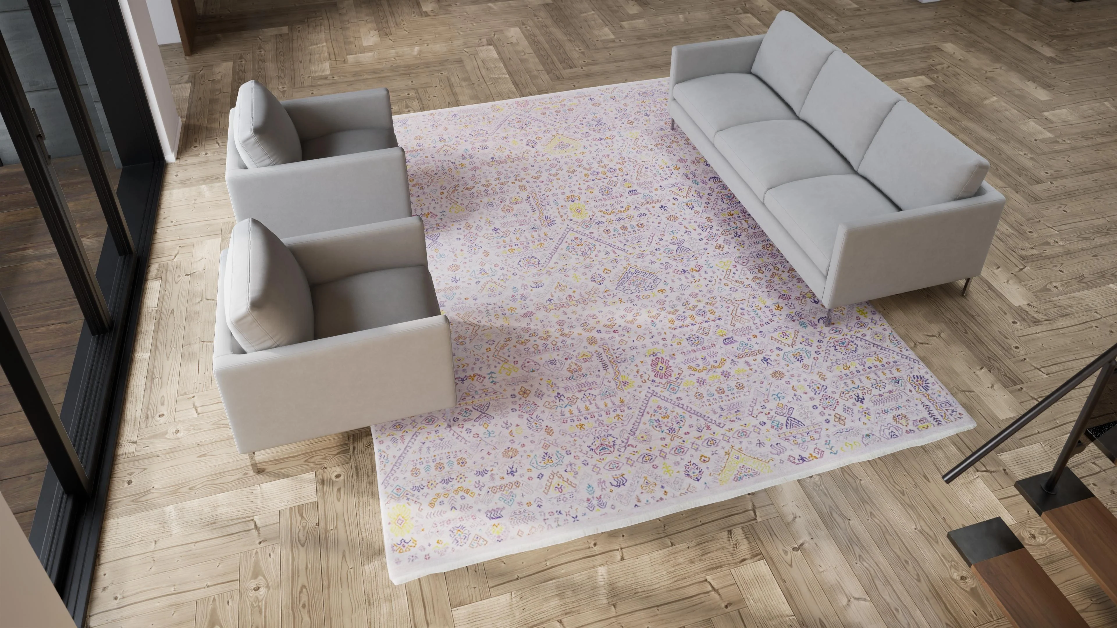 Purple Transitional Wool Rug - 9'1" x 12'3" - Image 10