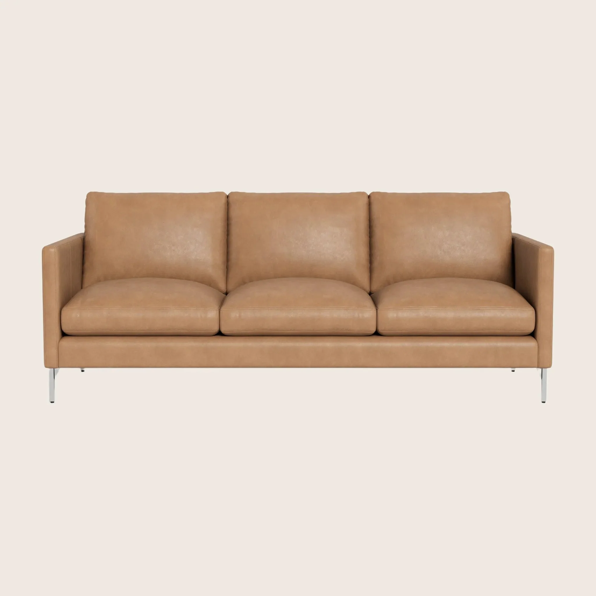 Hannah Leather 86" Three Seat Sofa - Image 20