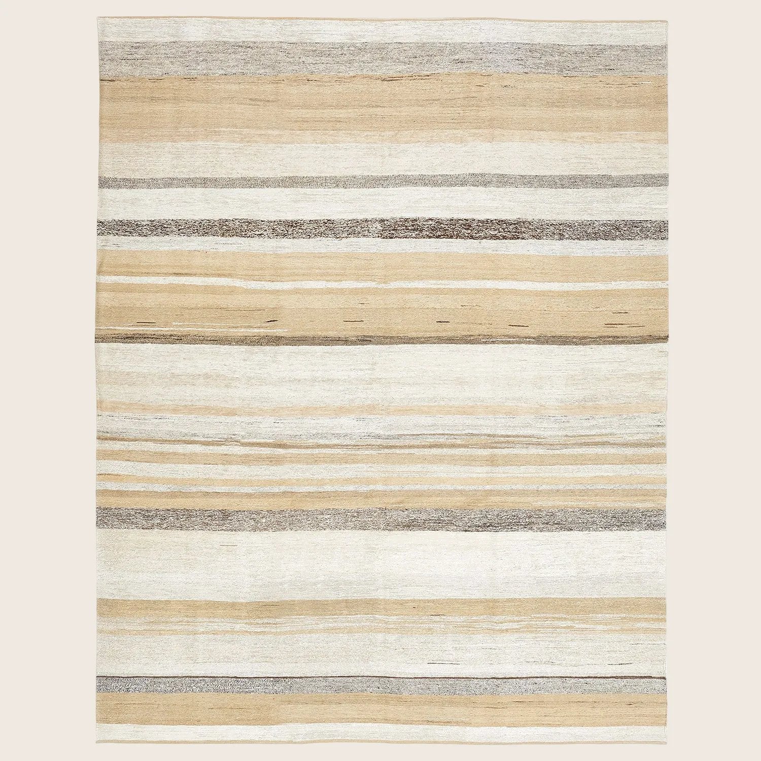 Beige Flatweave Hemp Rug - 8'8" x 10'11"