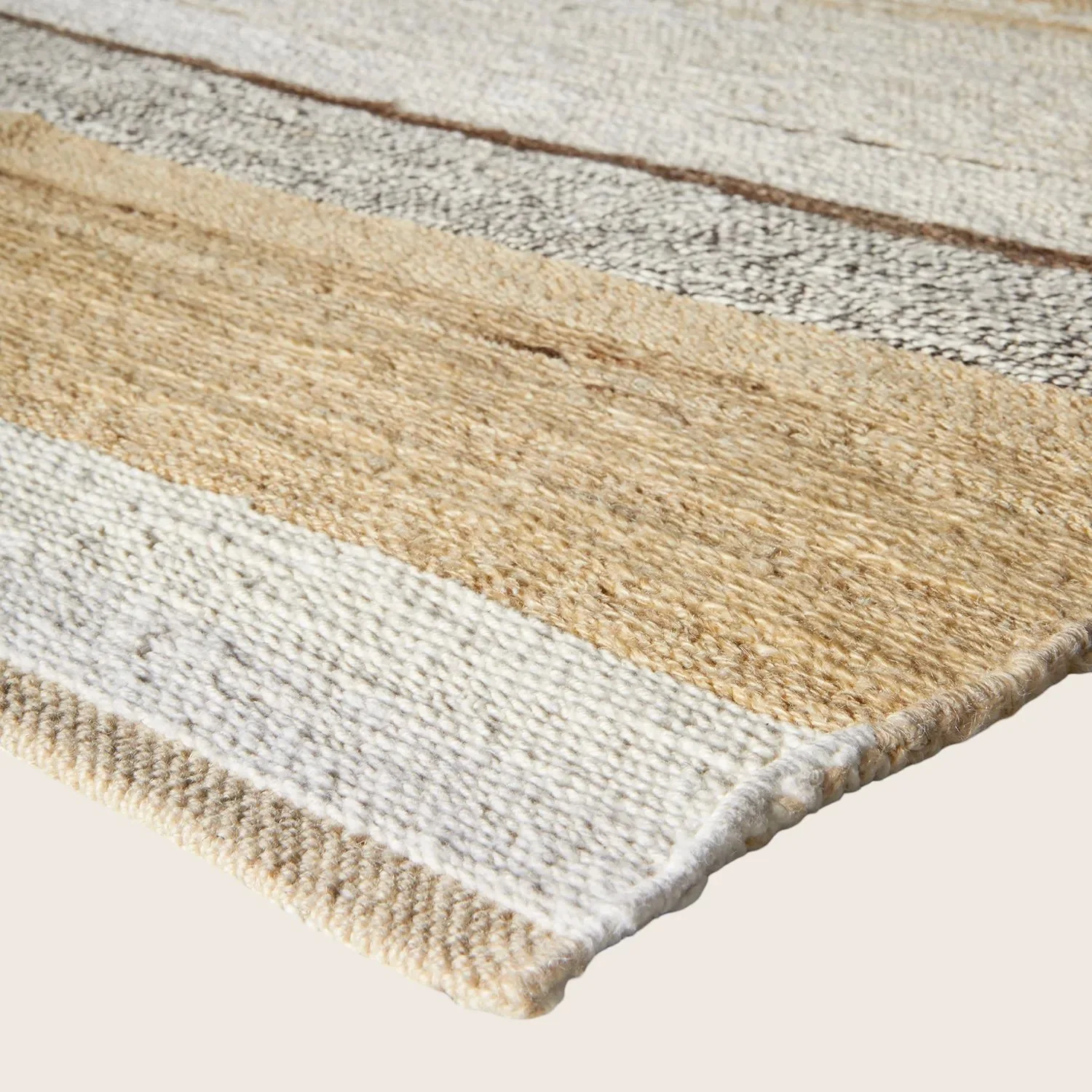 Beige Flatweave Hemp Rug - 8'8" x 10'11" - Image 2