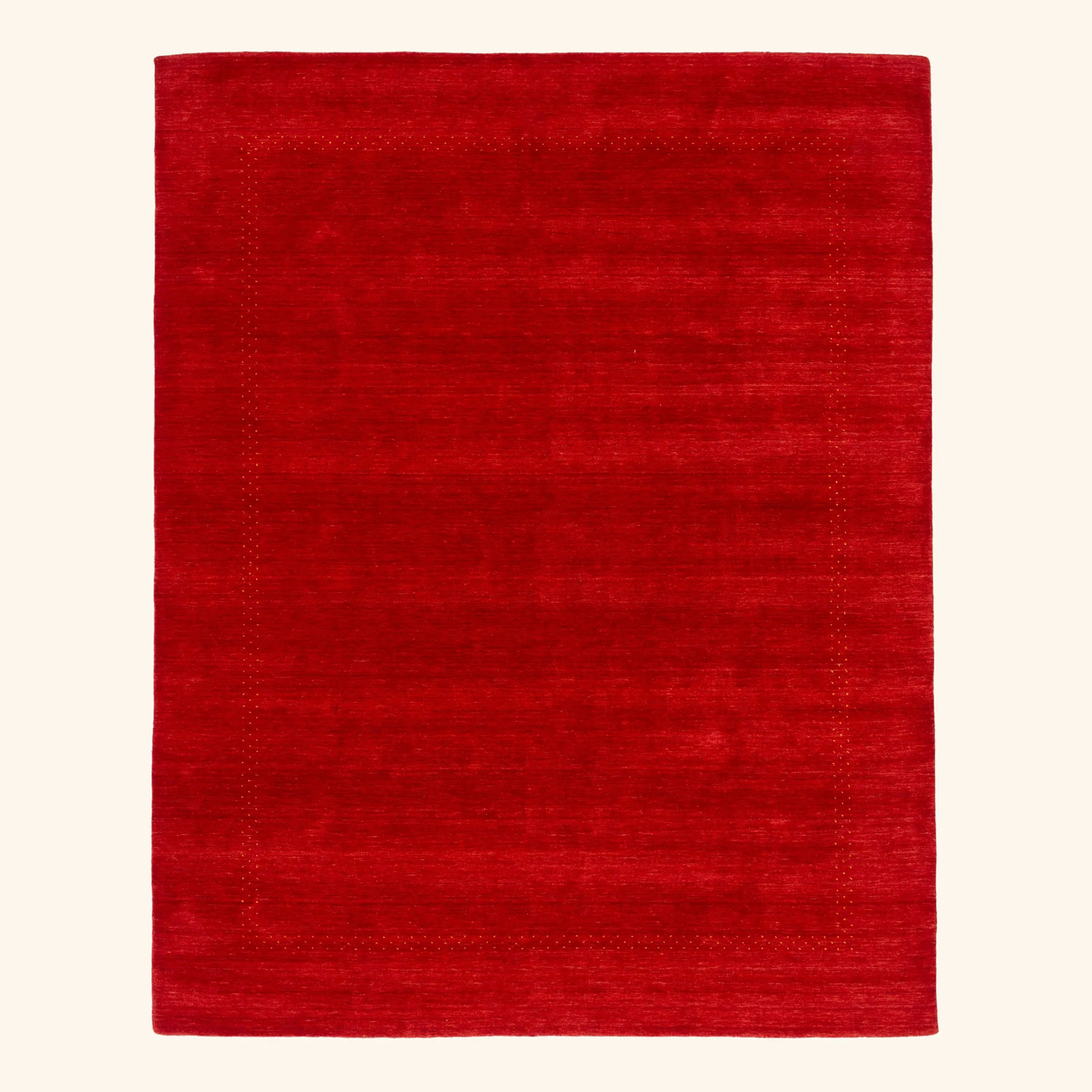 Red Solid Indo Gabbeh Rug - 8'1" x 9'10"
