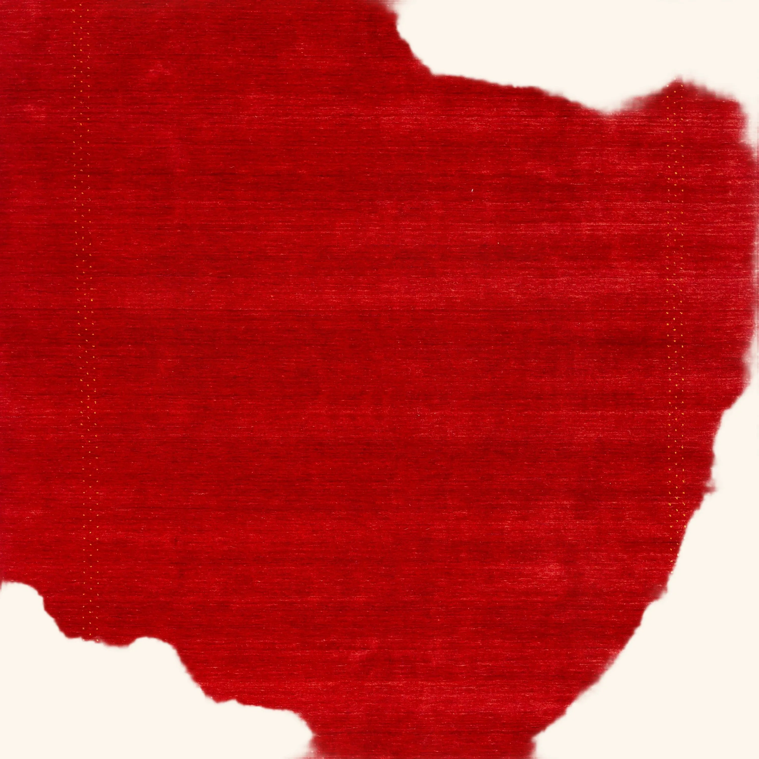 Red Solid Indo Gabbeh Rug - 8'1" x 9'10" - Image 2