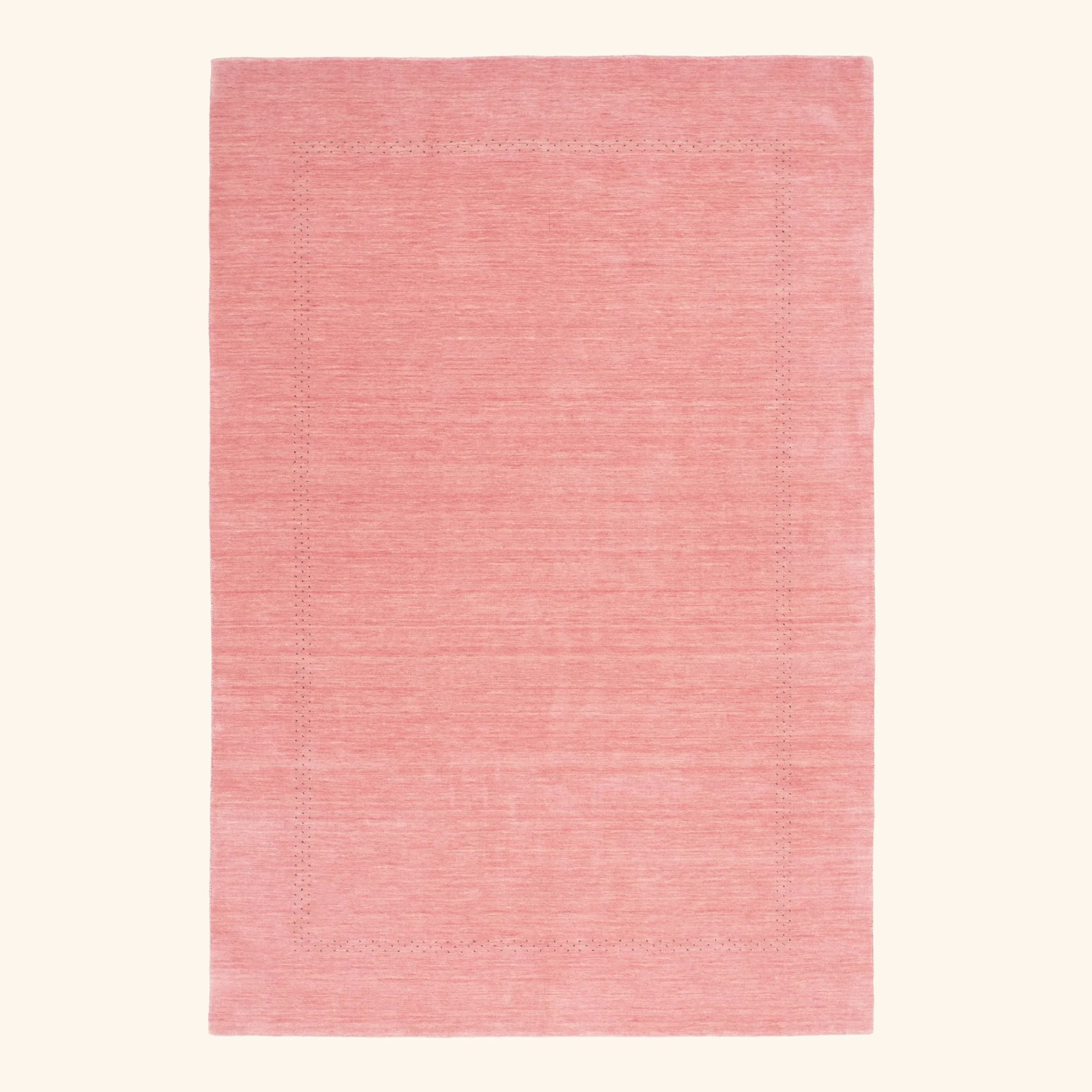 Pink Solid Indo Gabbeh Rug - 6'2" x 9'