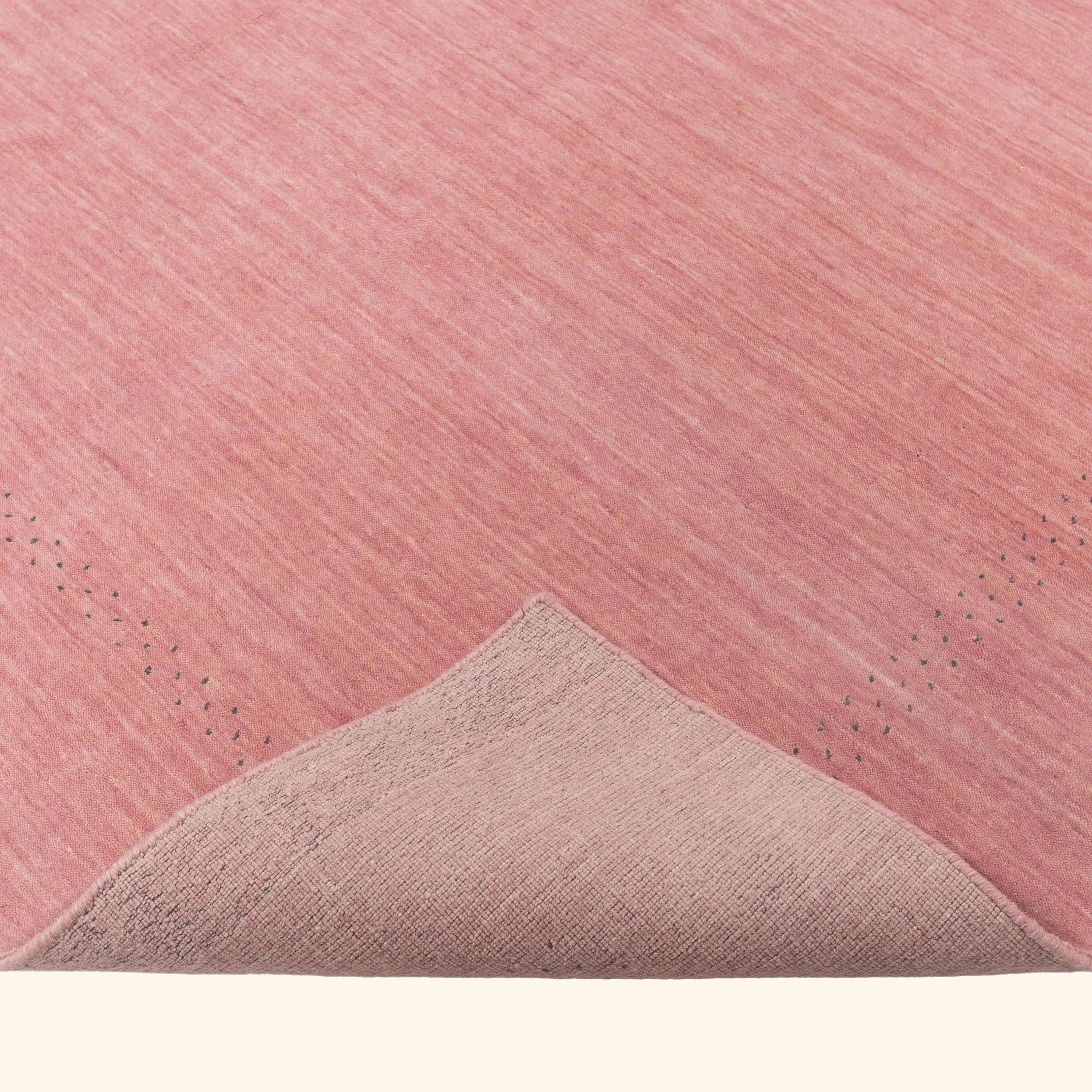 Pink Solid Indo Gabbeh Rug - 6'2" x 9' - Image 4