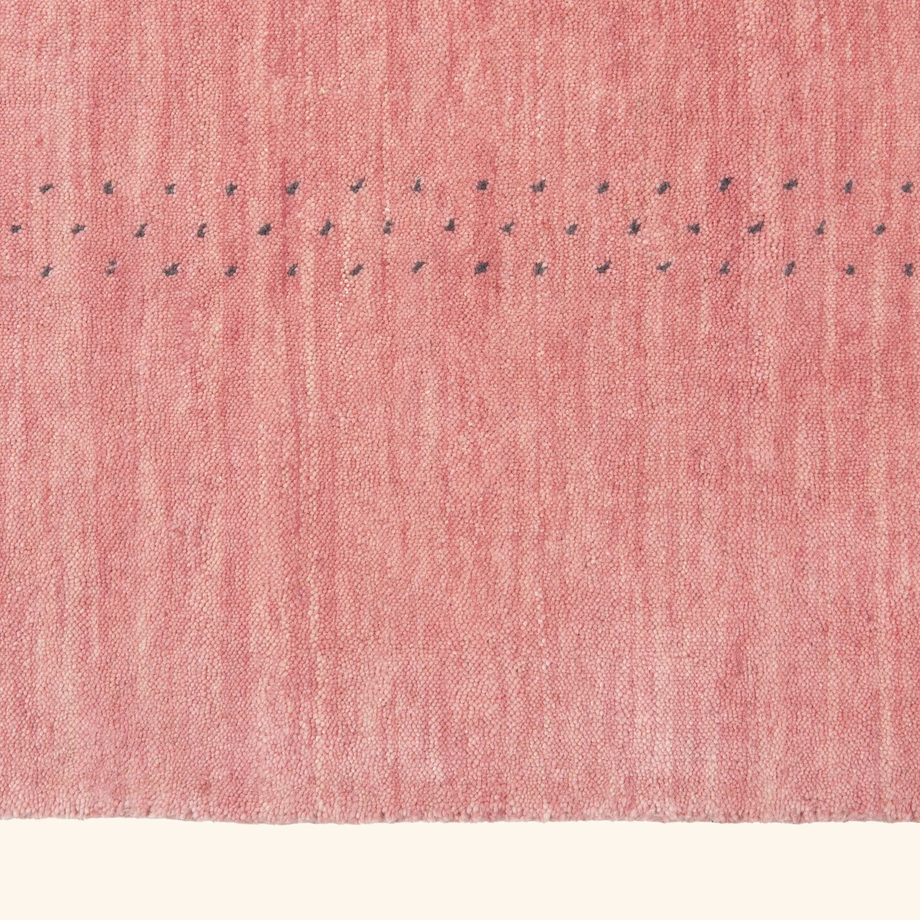 Pink Solid Indo Gabbeh Rug - 6'2" x 9' - Image 5